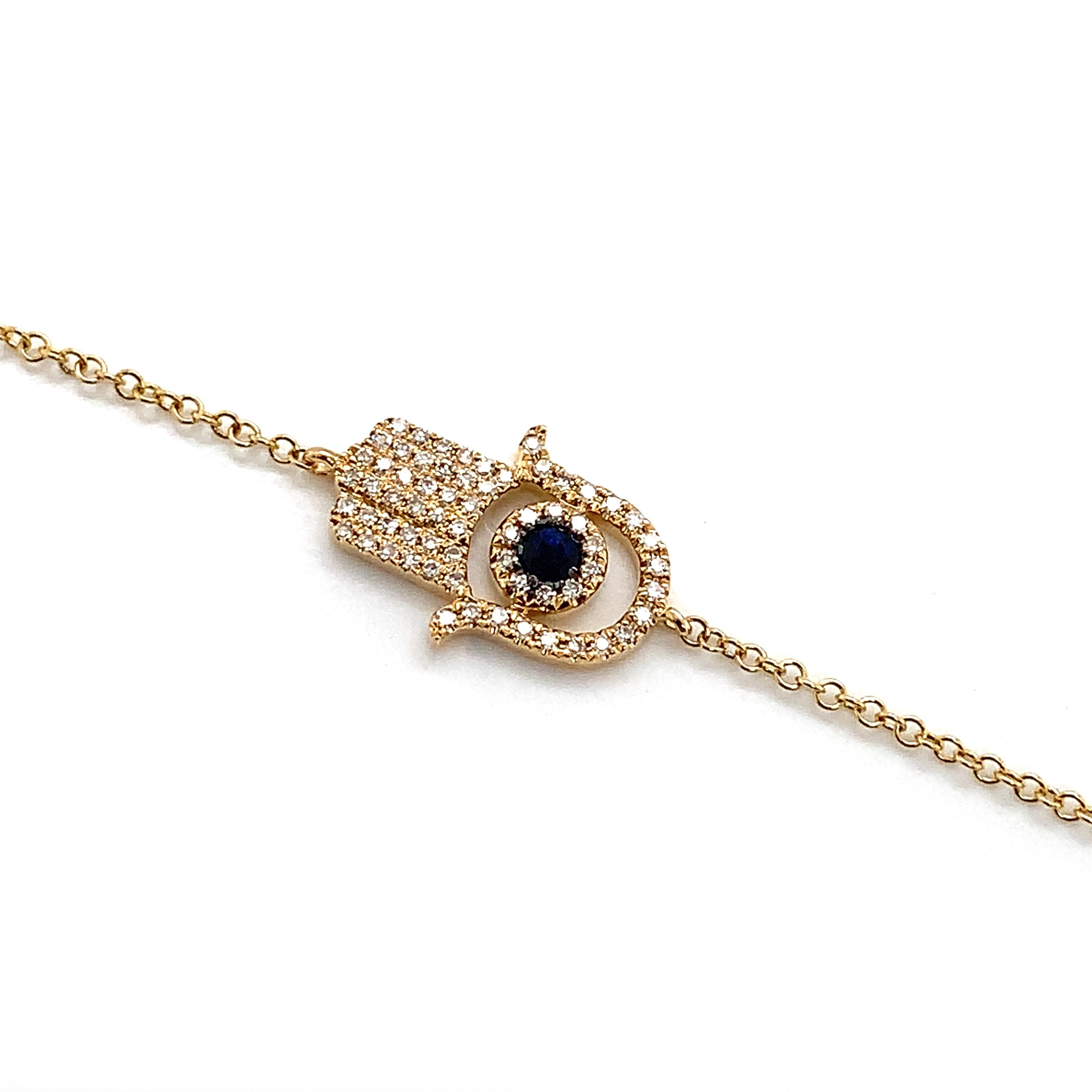 SAPPHIRE HAMSA BRACELET