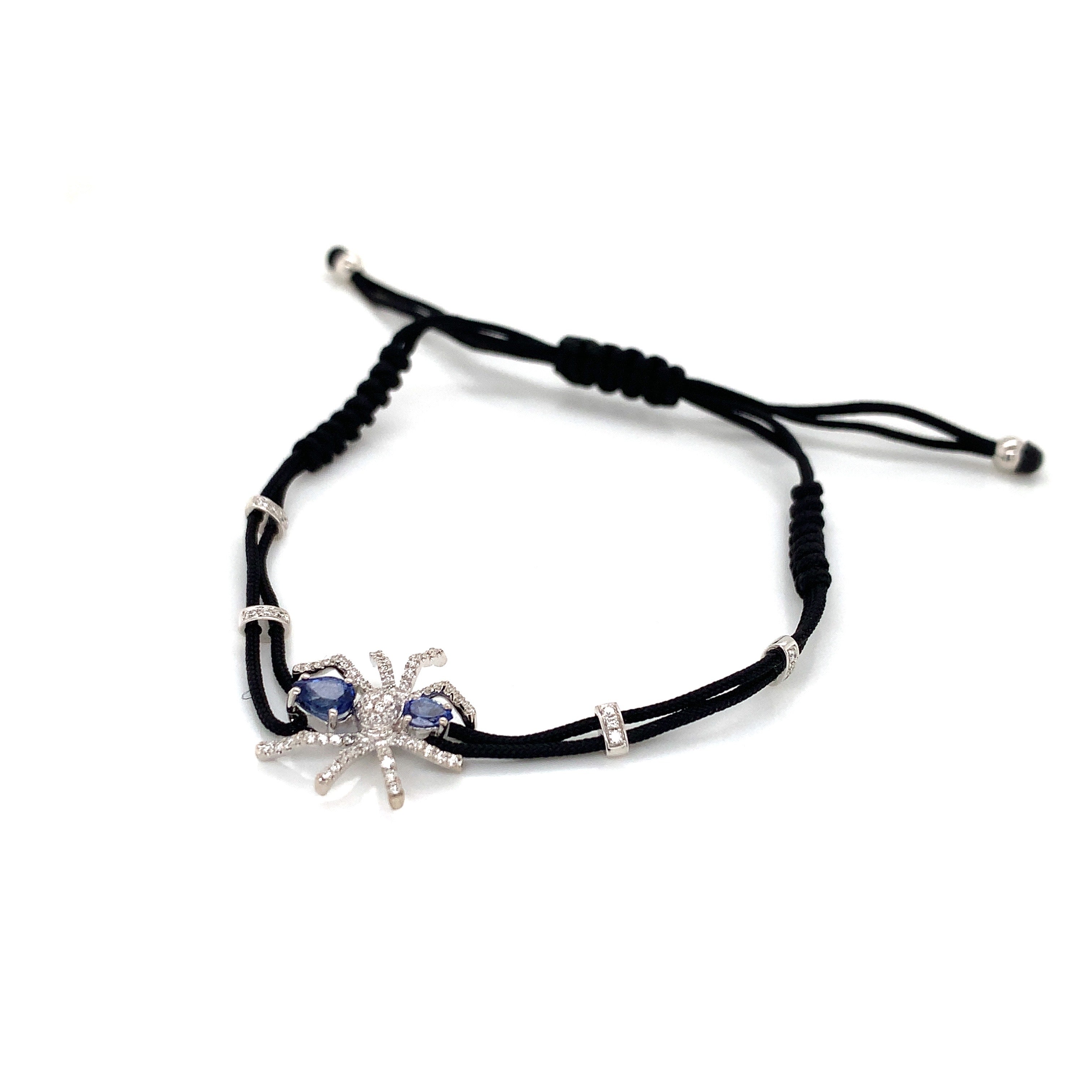 DIAMOND SAPPHIRE SPIDER BRACELET