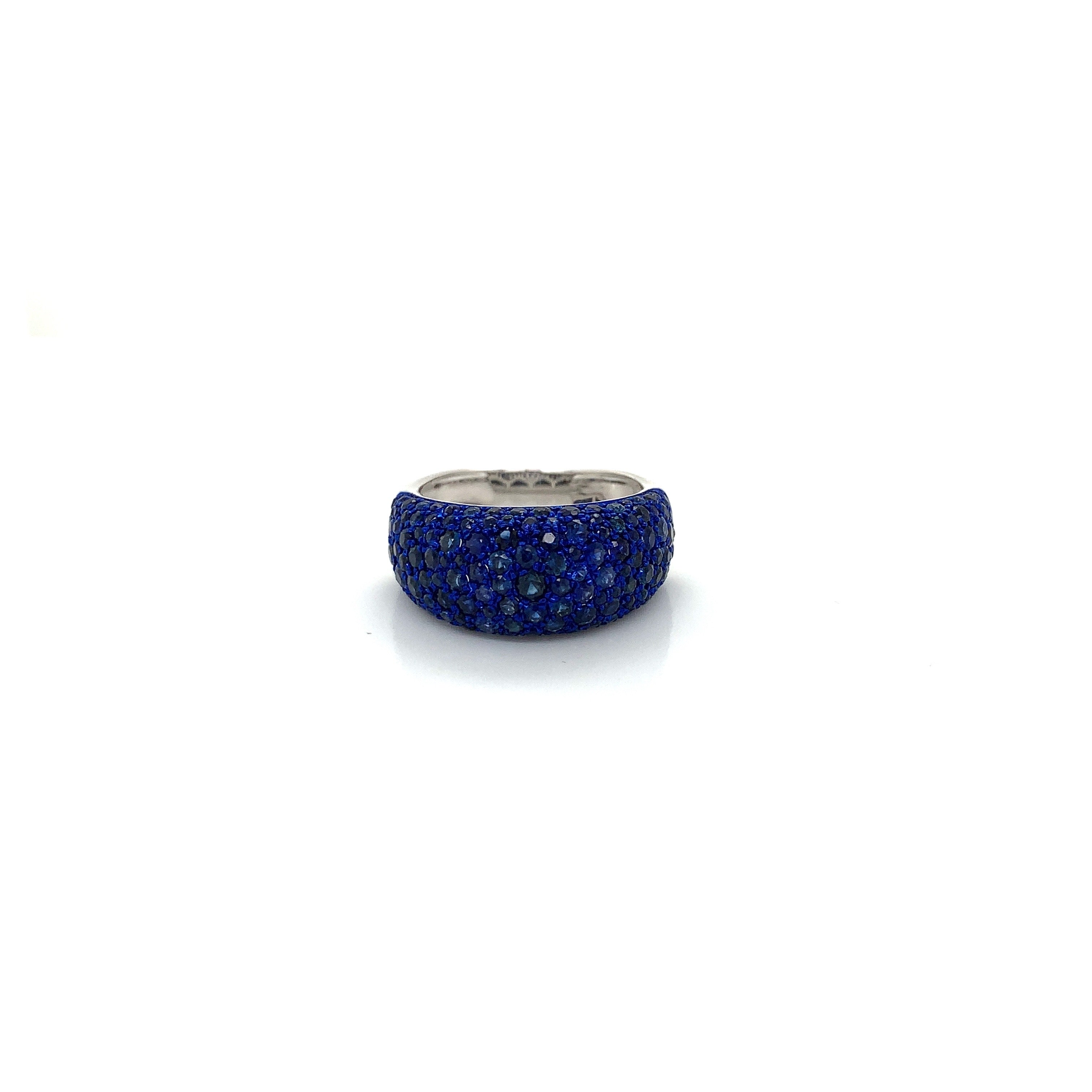 White Gold Ring with Sapphire Stones