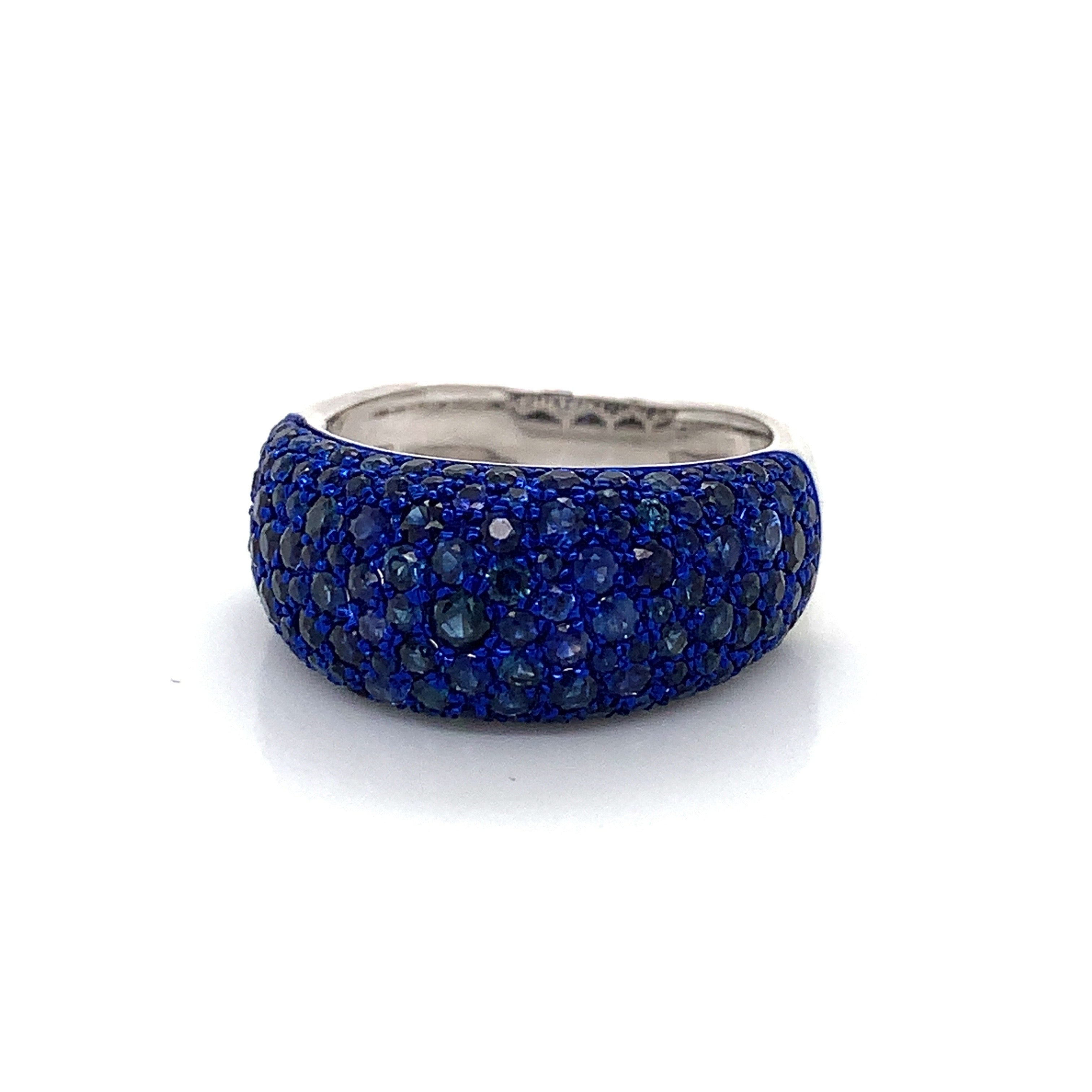 White Gold Ring with Sapphire Stones