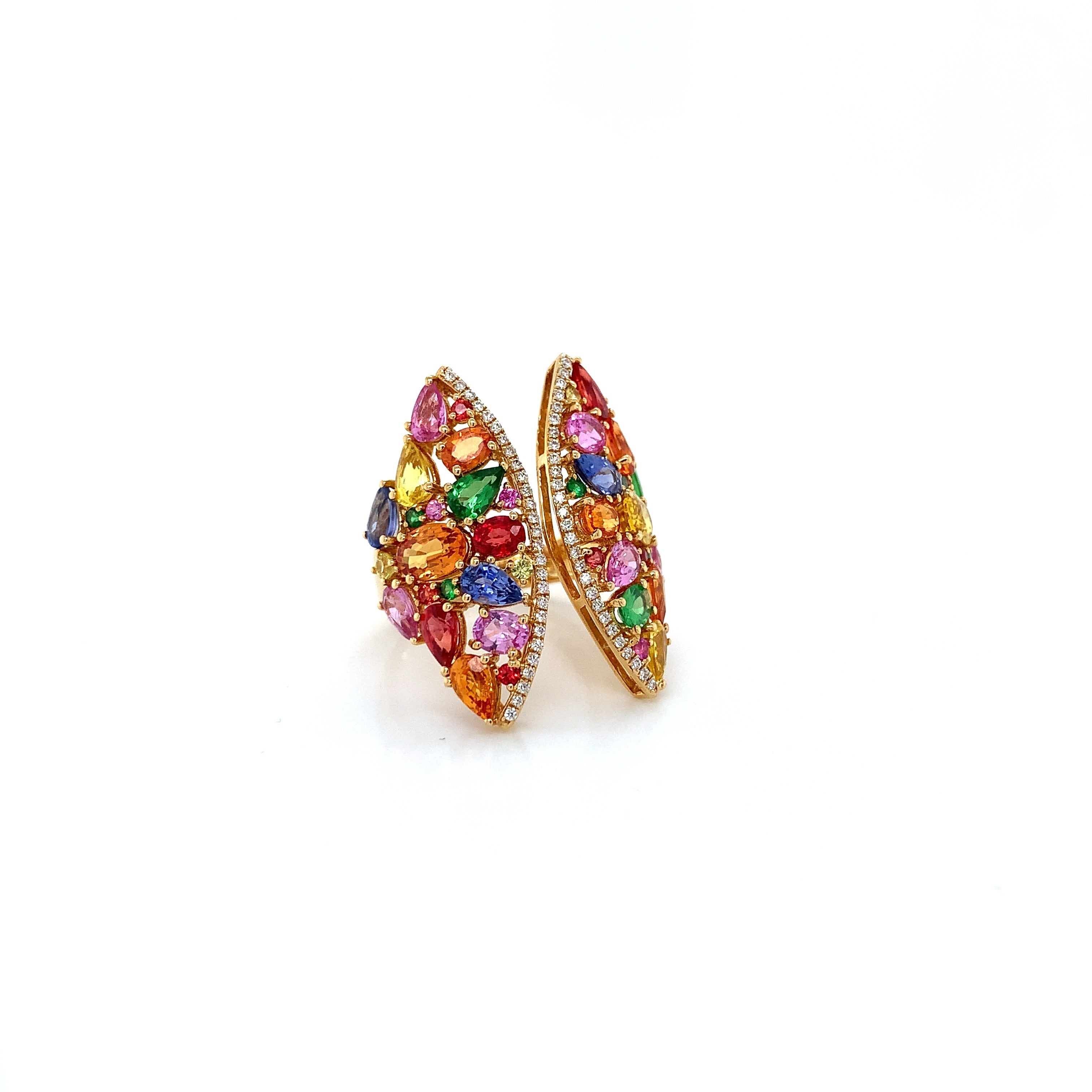 Yellow Gold Ring with Sapphire Stones