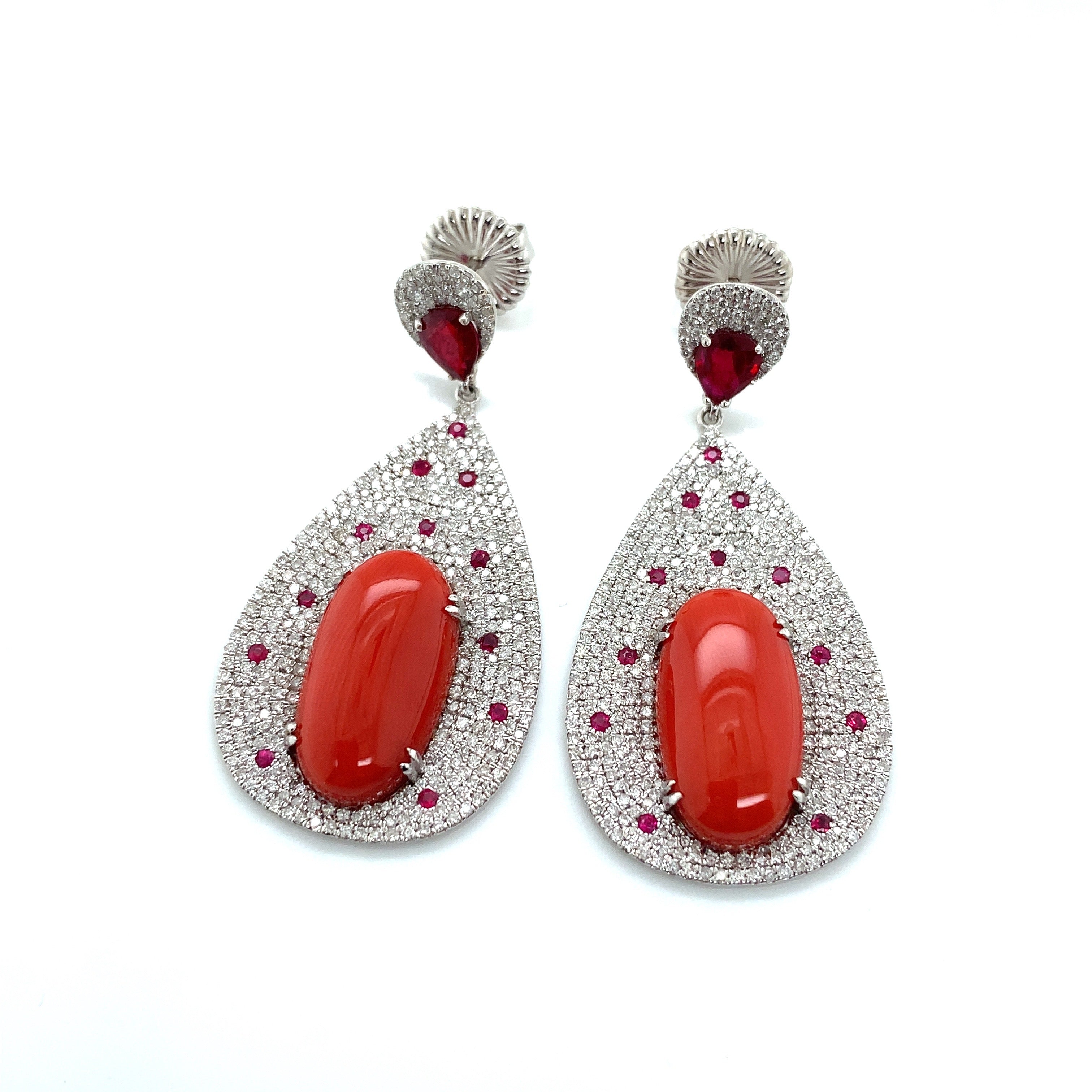 CORAL RUBY EARRINGS