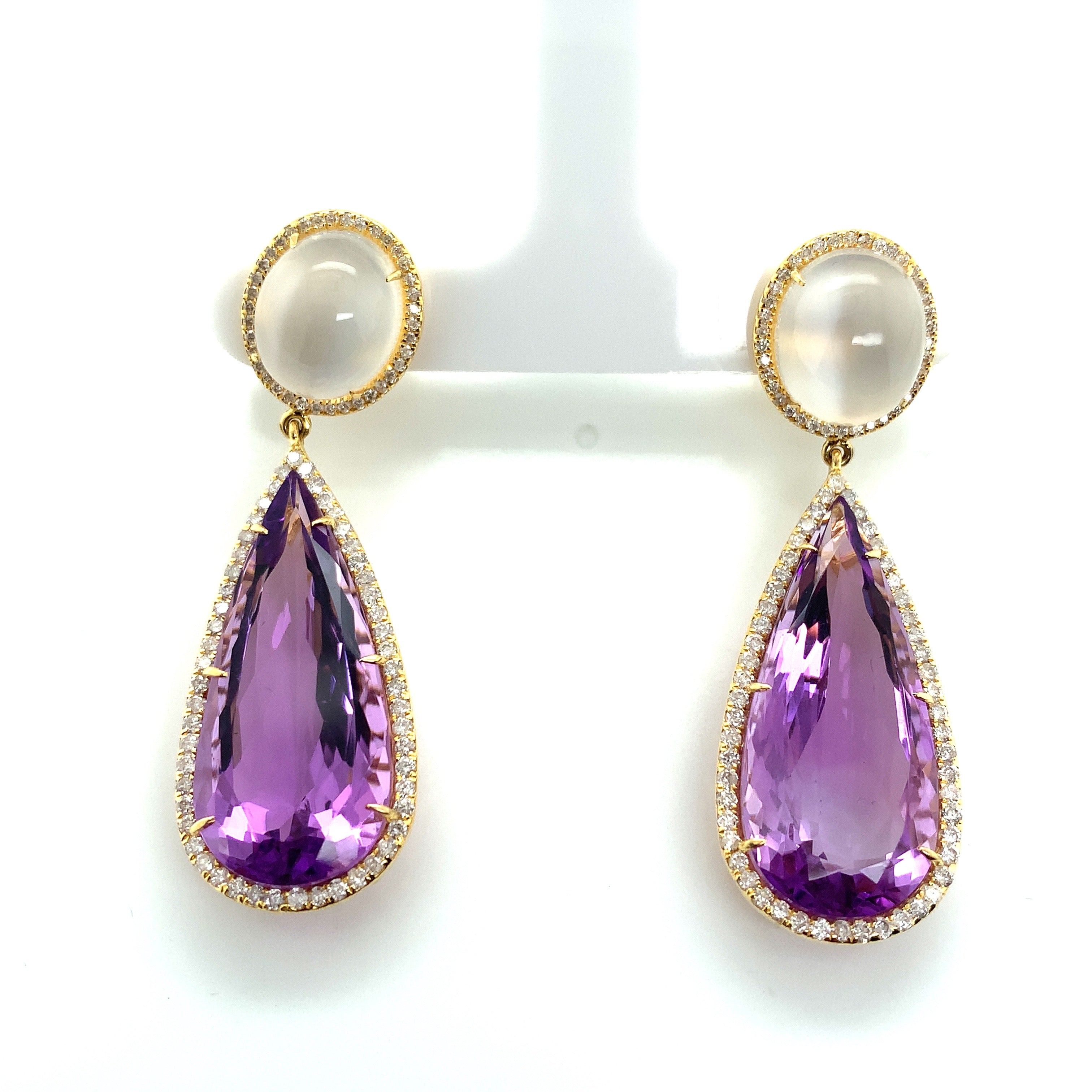 AMETHYST MOON EARRINGS