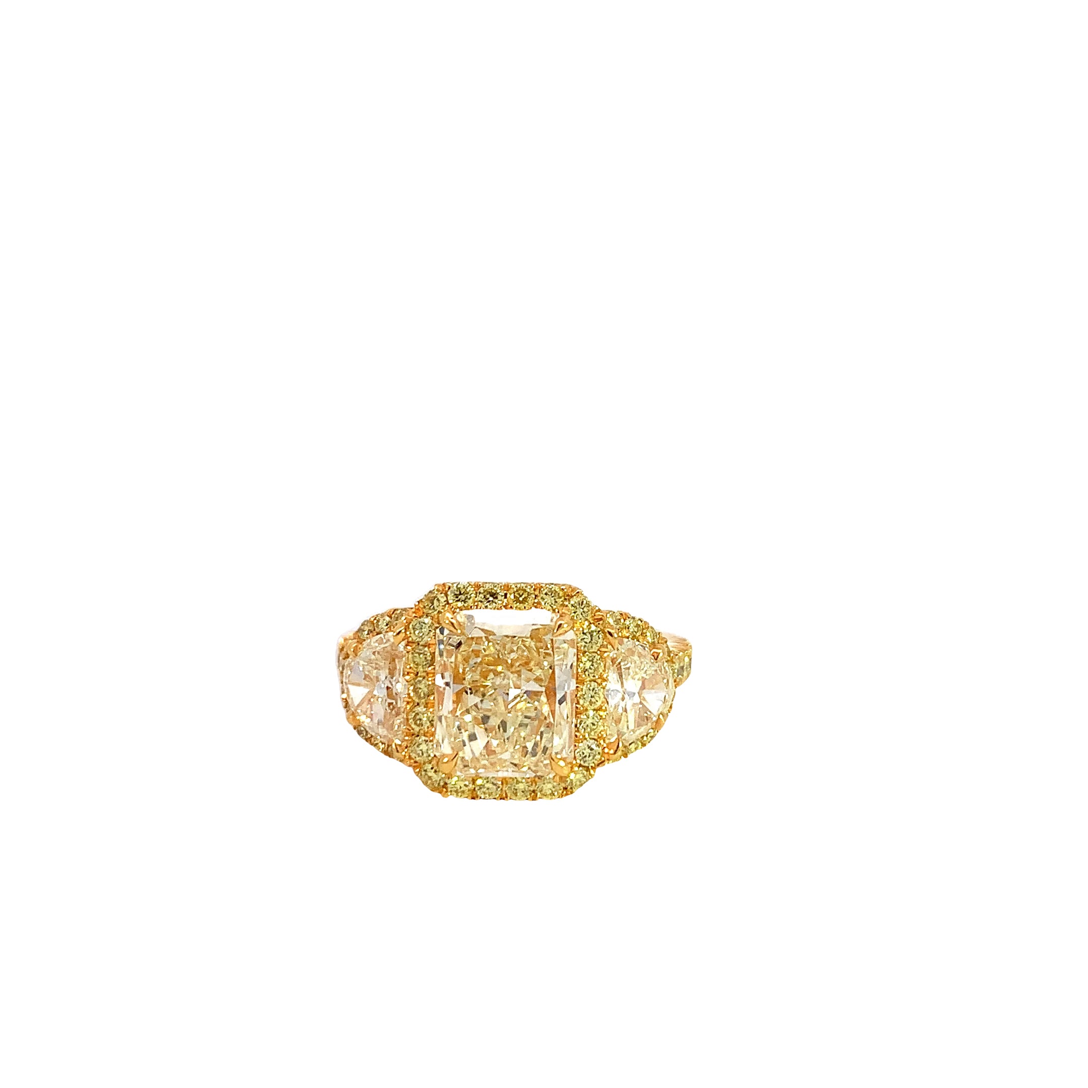 Yellow Gold Ring with Diamond Only Stones
