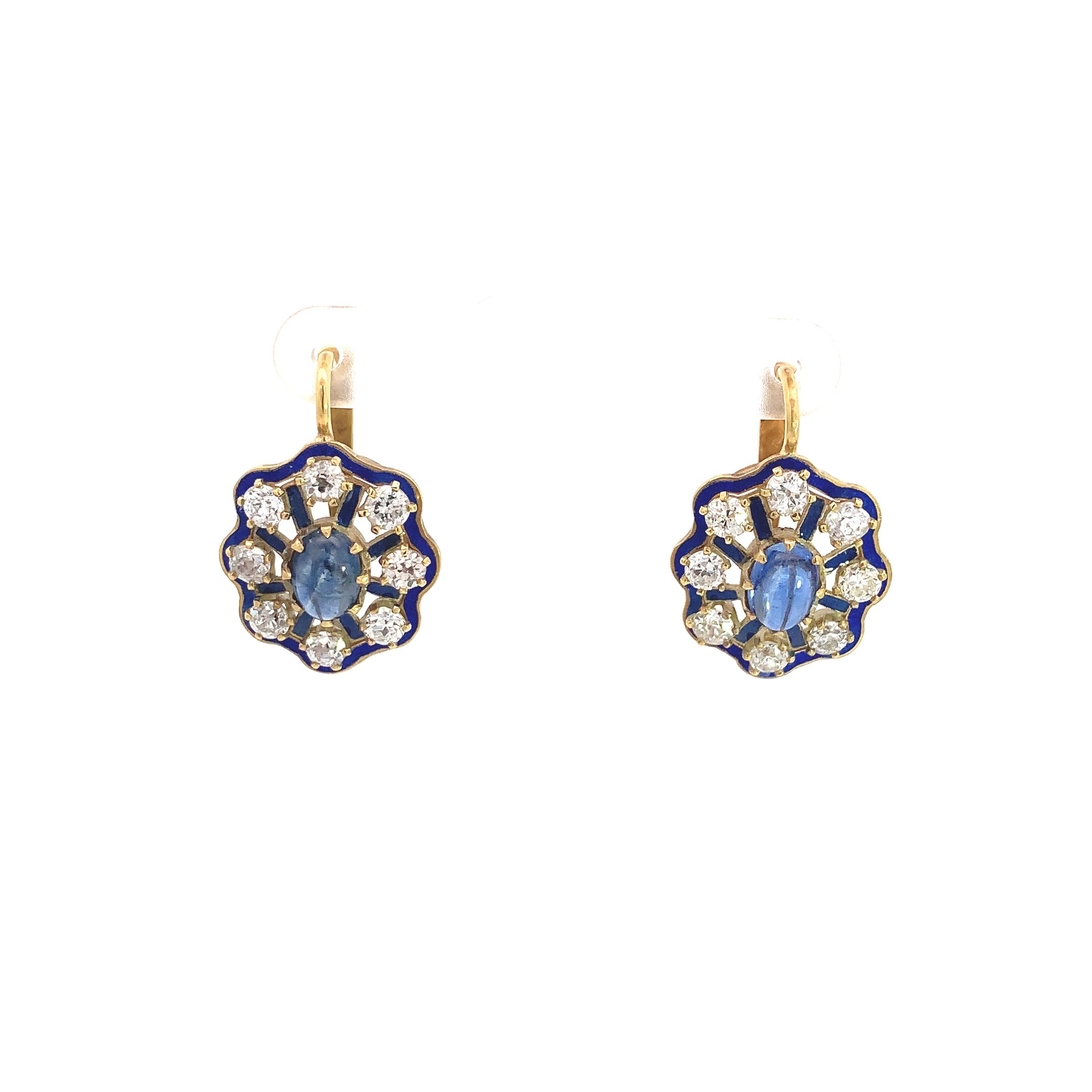 DIAMOND AND SAPPHIRE EARRINGS