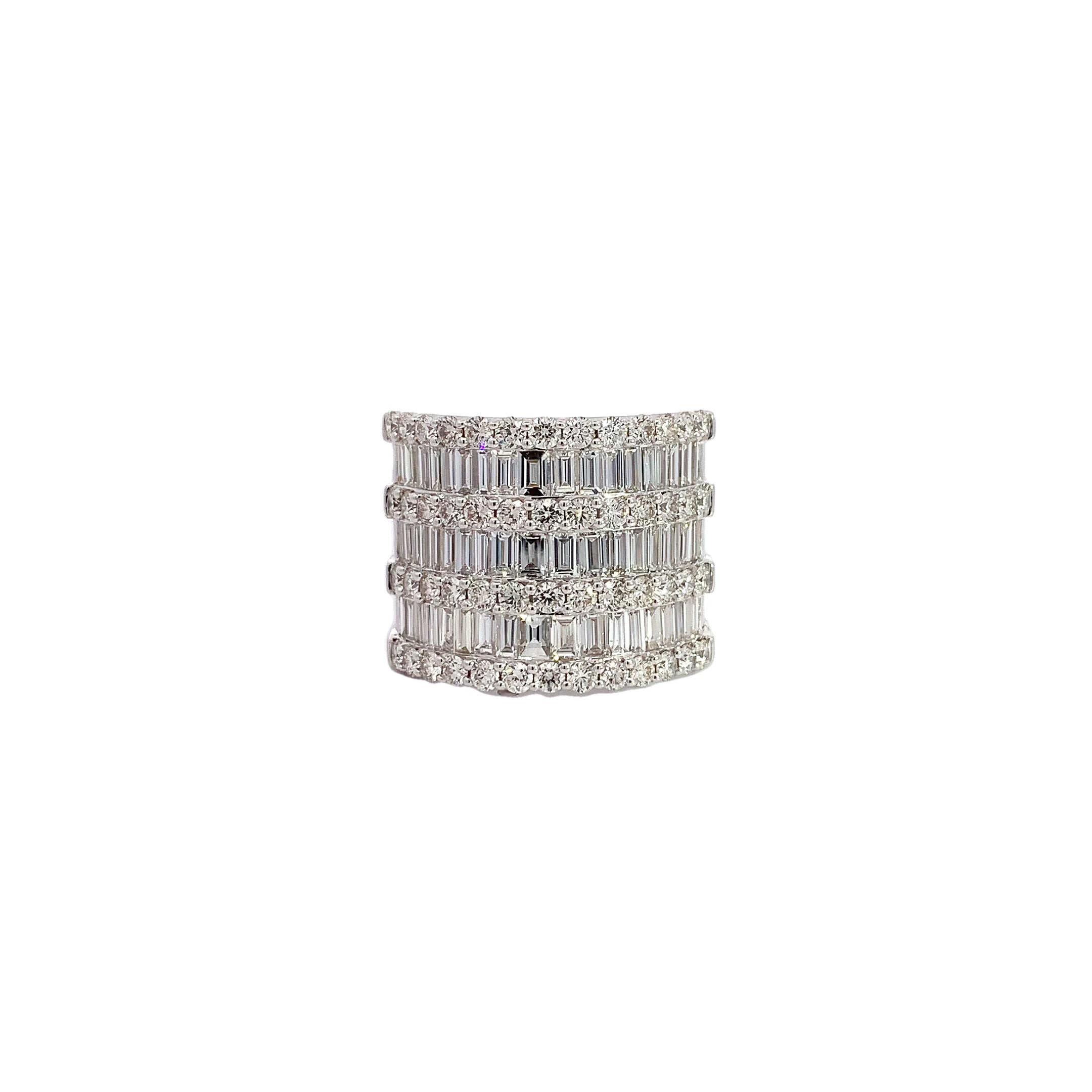 White Gold Ring with Diamond Only Stones