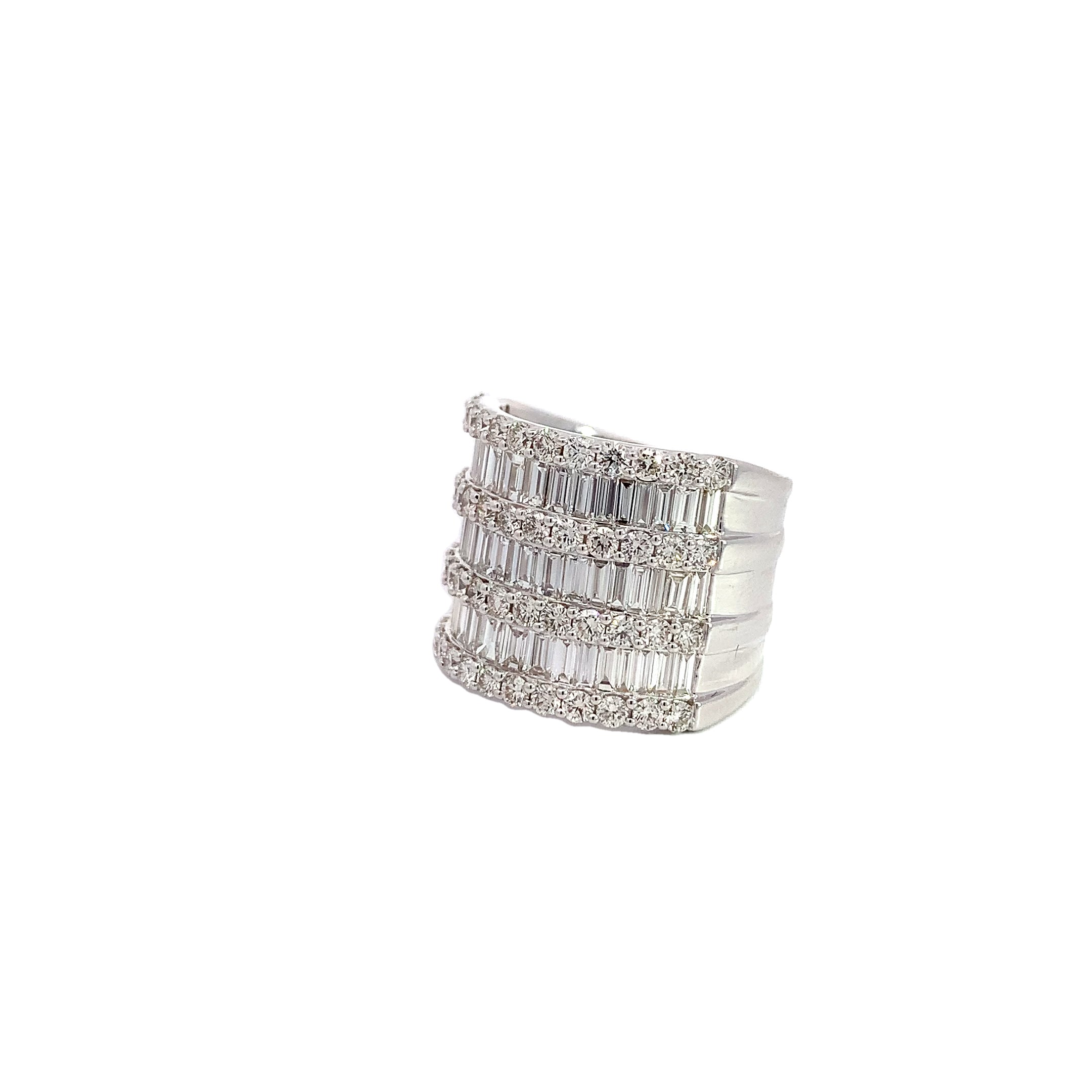 White Gold Ring with Diamond Only Stones
