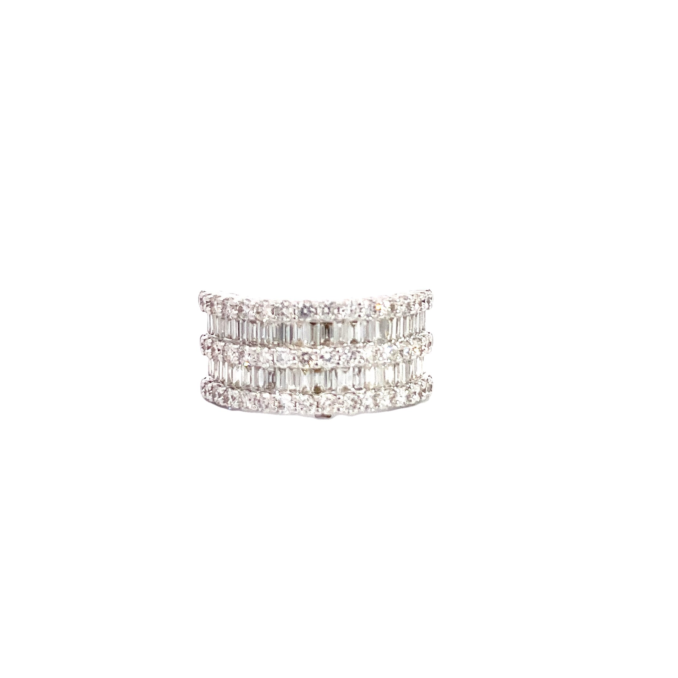White Gold Ring with Diamond Only Stones