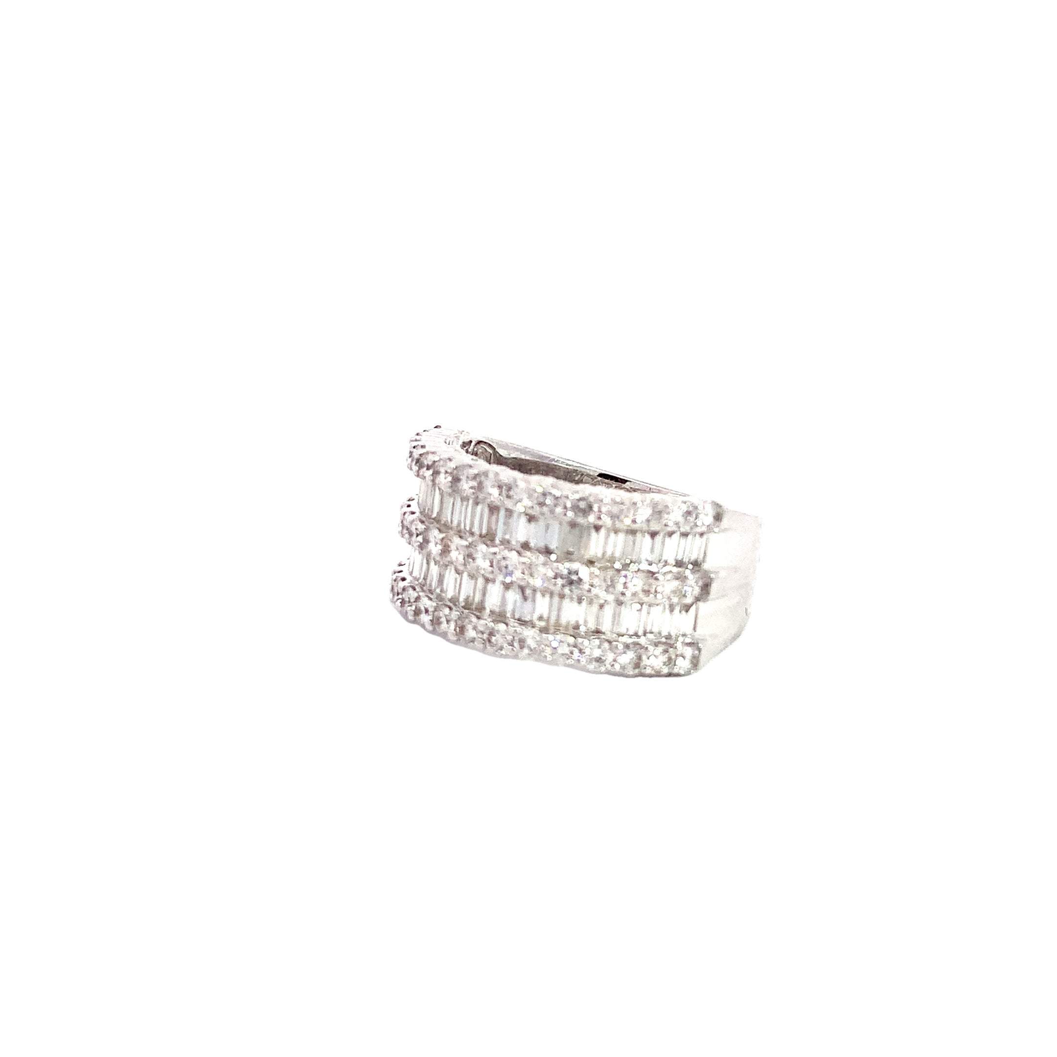 White Gold Ring with Diamond Only Stones