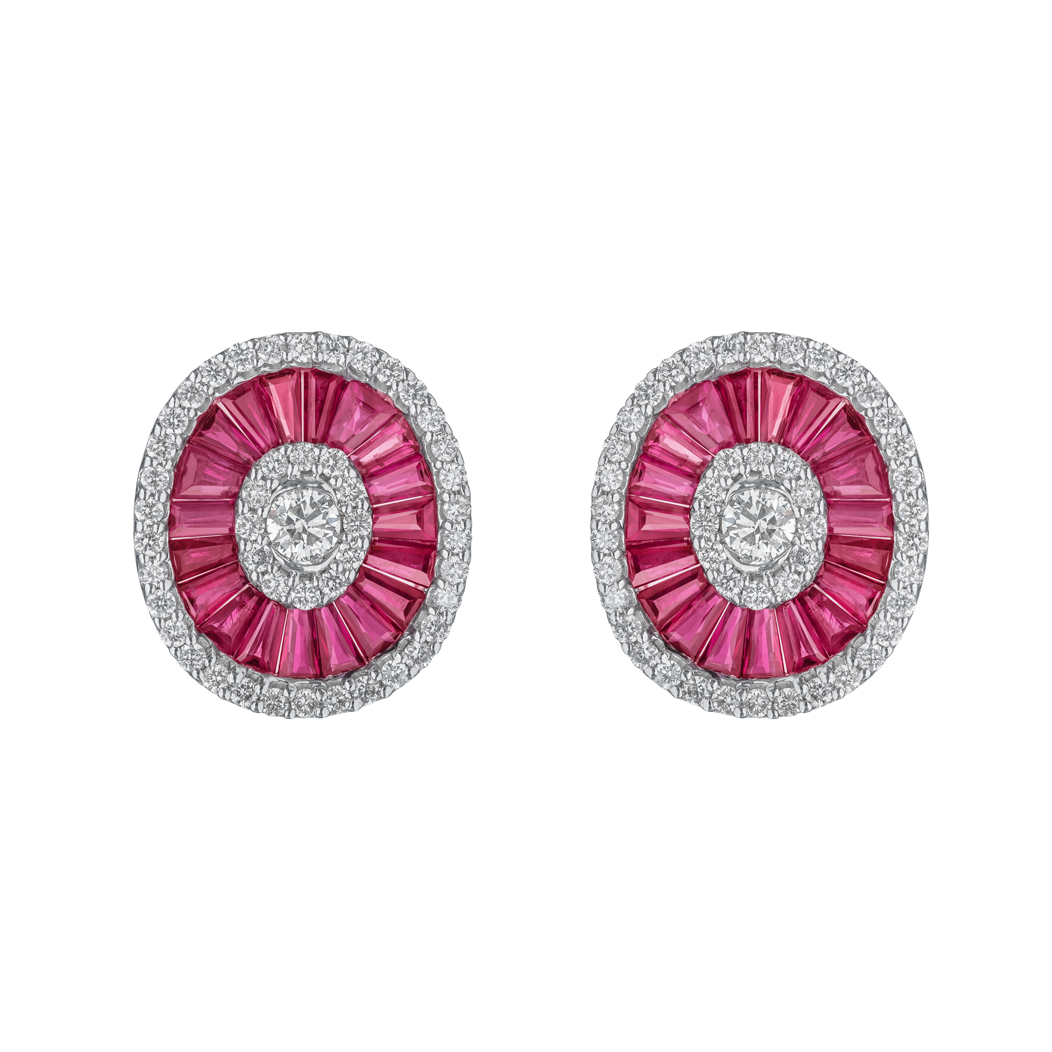 RUBY OVAL EARRINGS