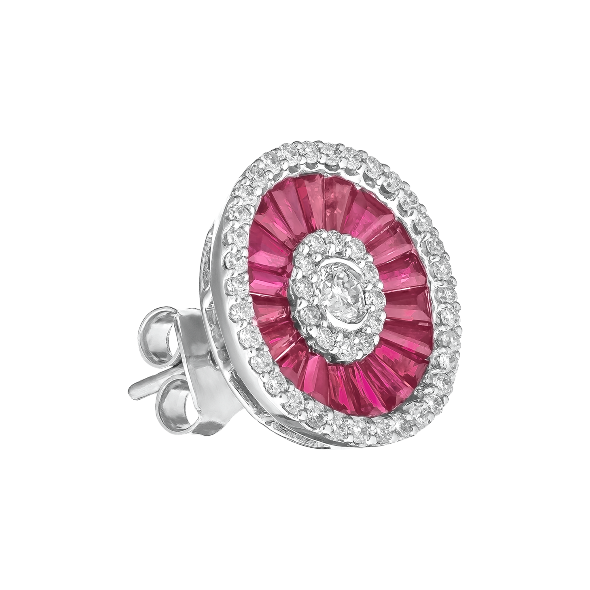 RUBY OVAL EARRINGS