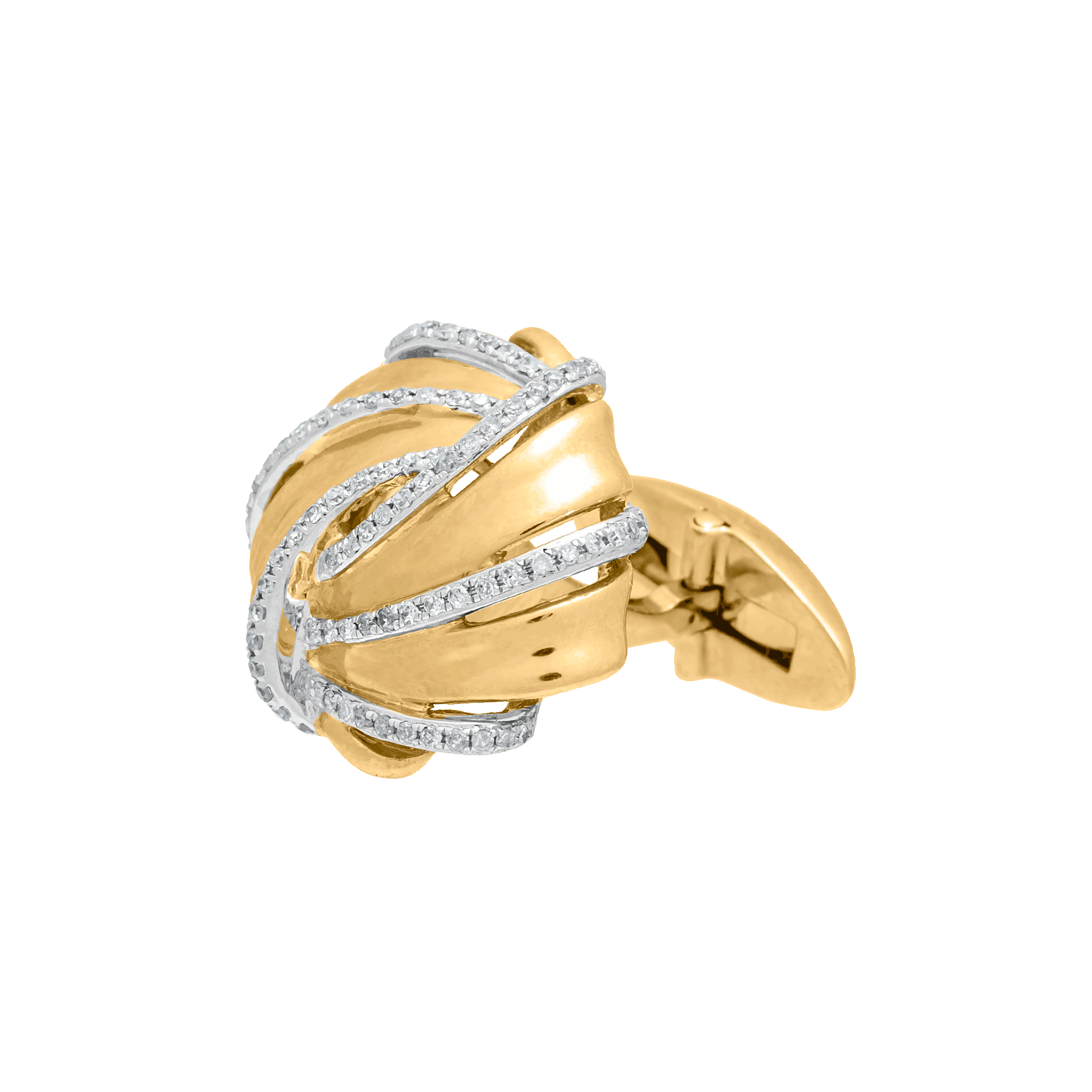 Yellow Gold Diamond Cufflinks