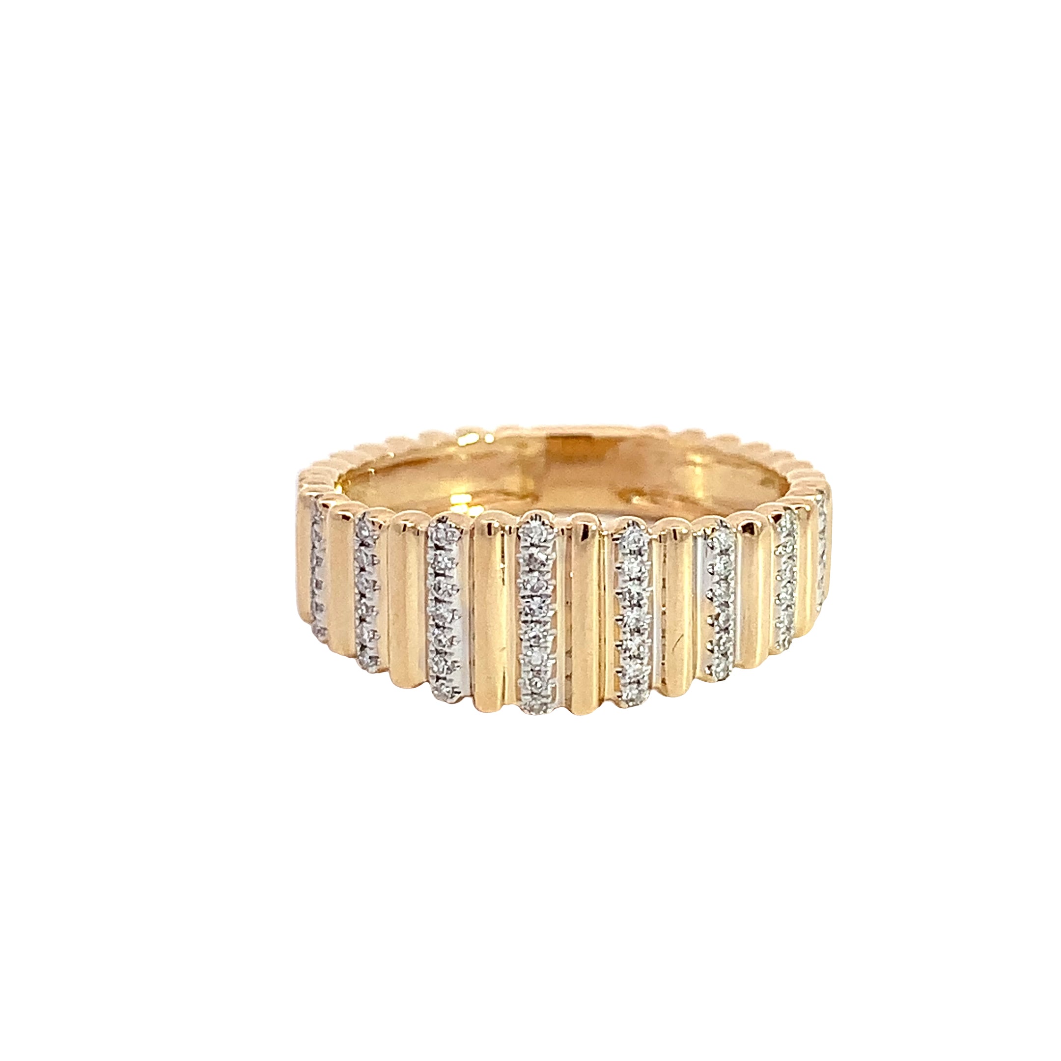 Yellow Gold Ring with Diamond Only Stones