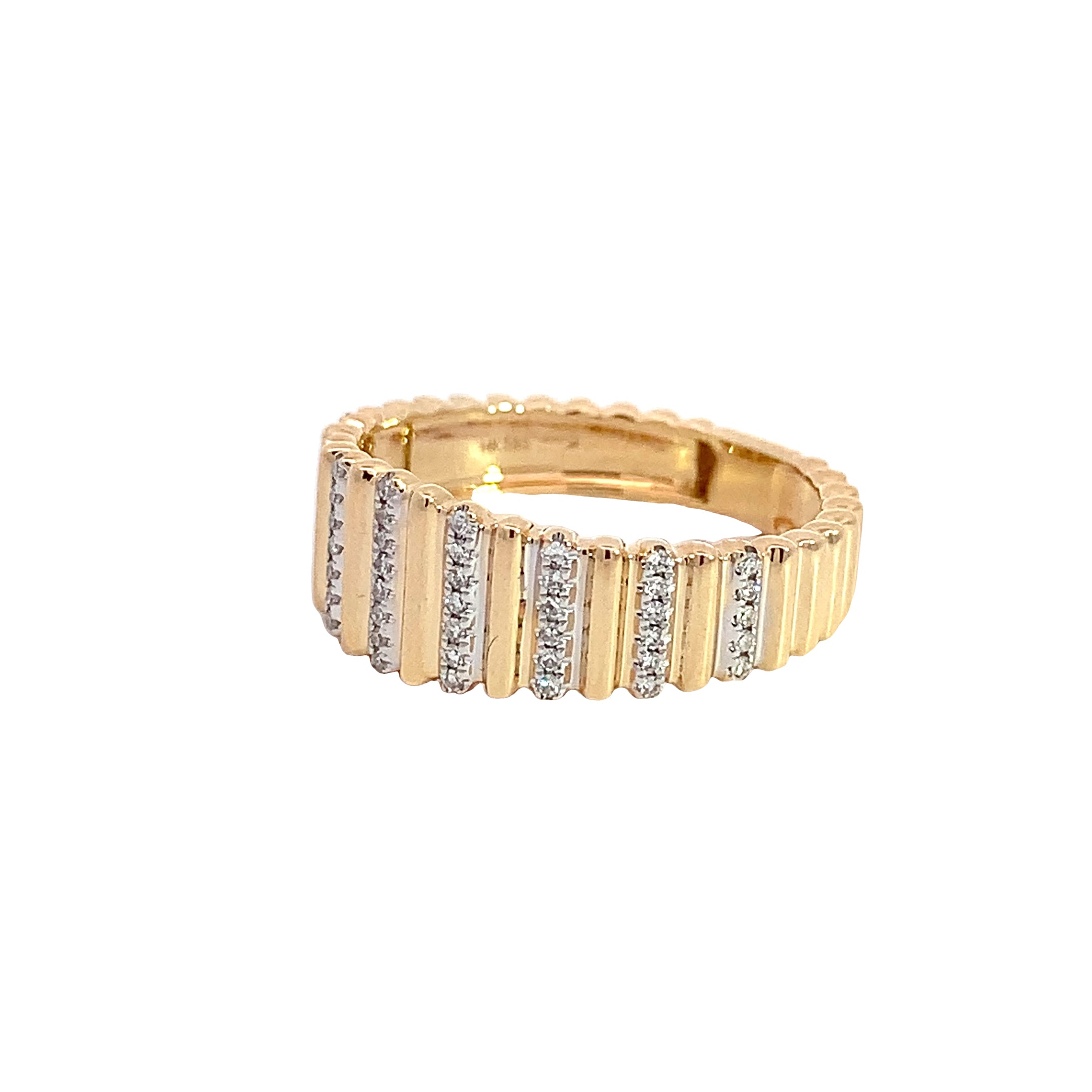 Yellow Gold Ring with Diamond Only Stones