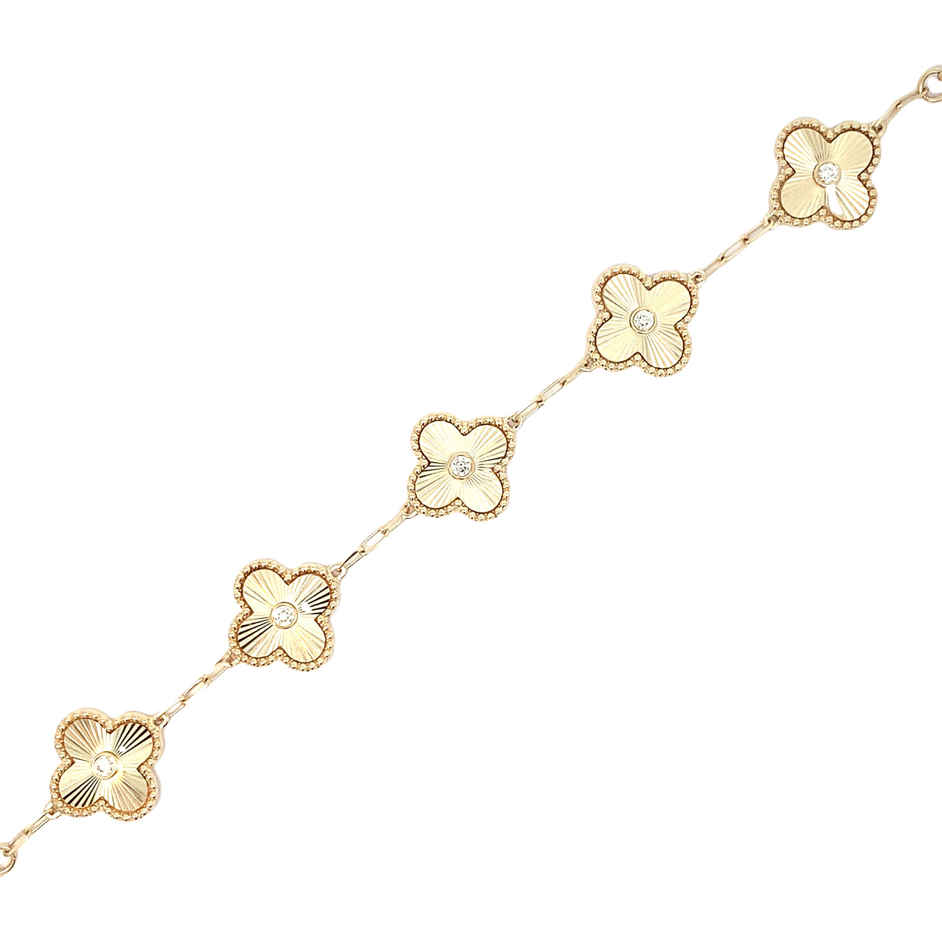 YELLOW GOLD AND DIAMOND BRACELET