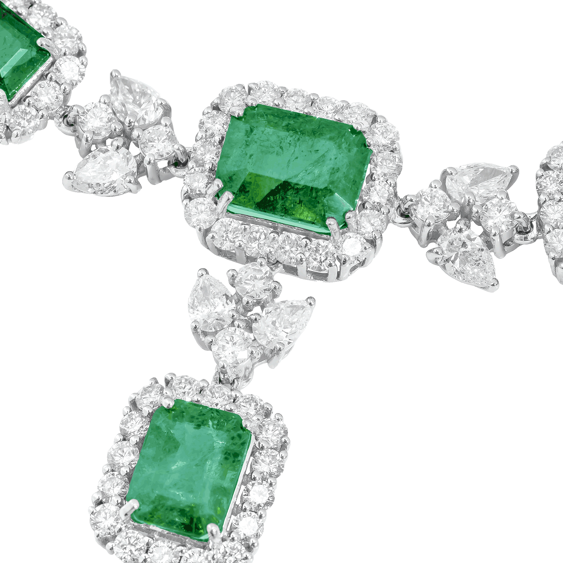 EMERALD AND DIAMOND SYMPHONY NECKLACE