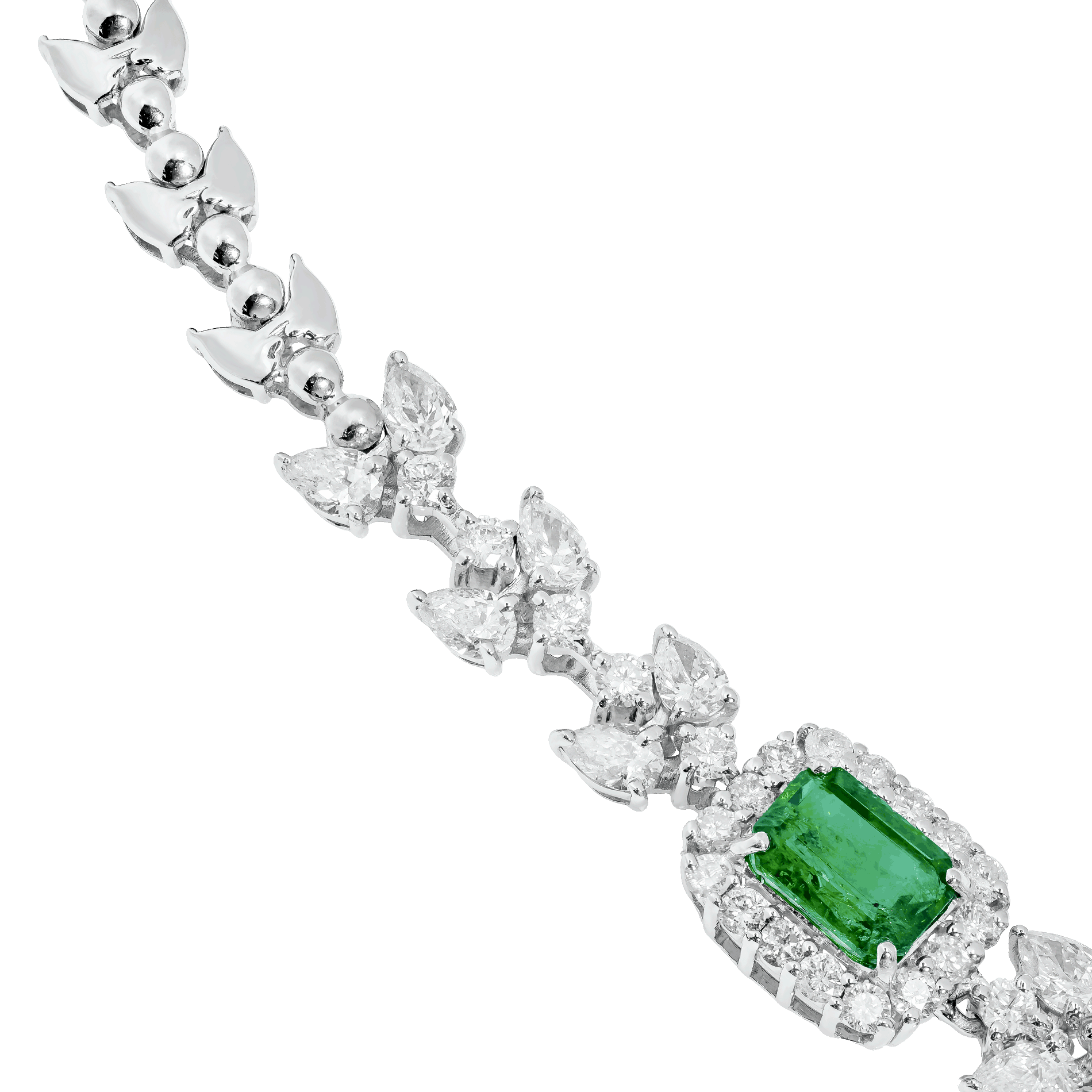 EMERALD AND DIAMOND SYMPHONY NECKLACE