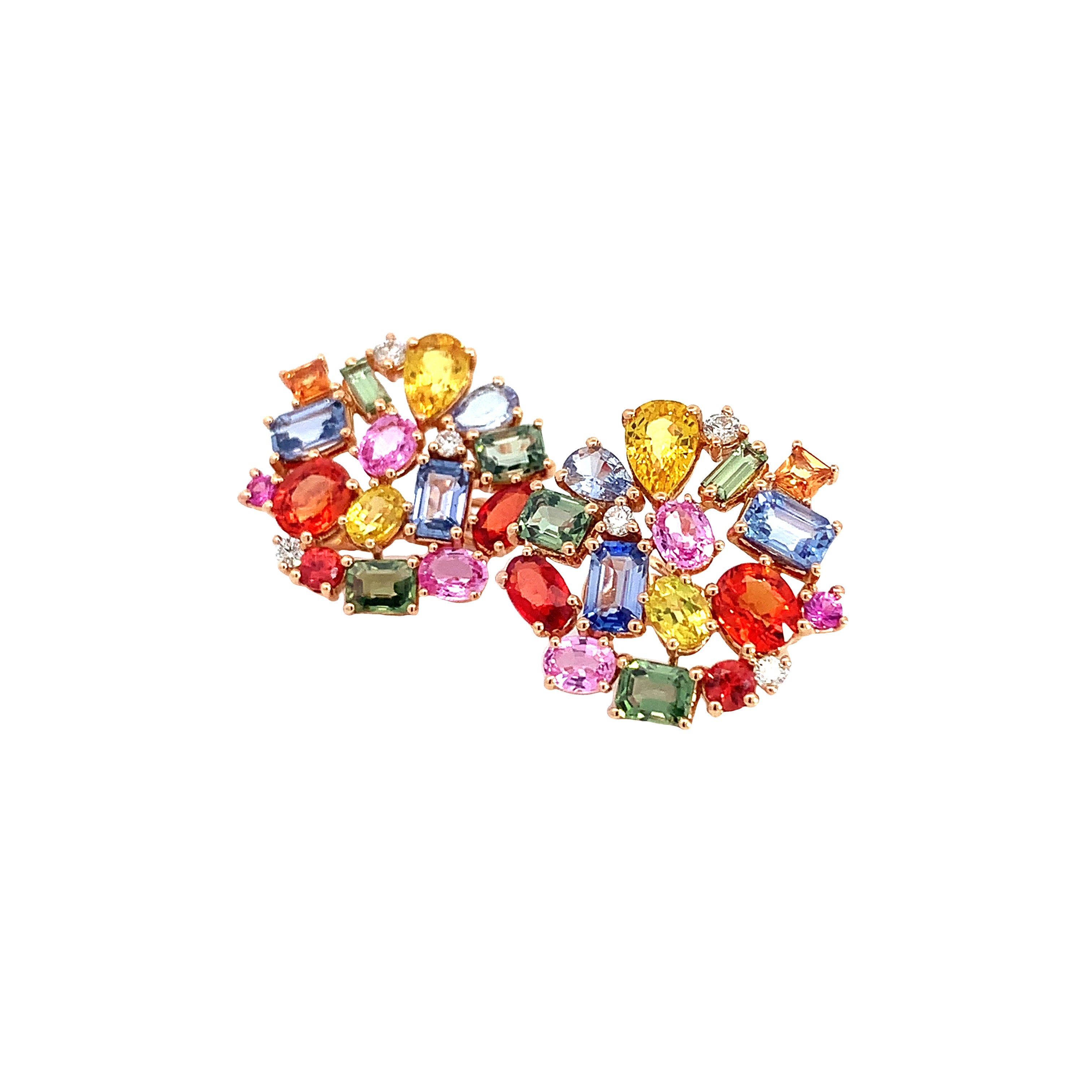 COLORED STONE EARRING