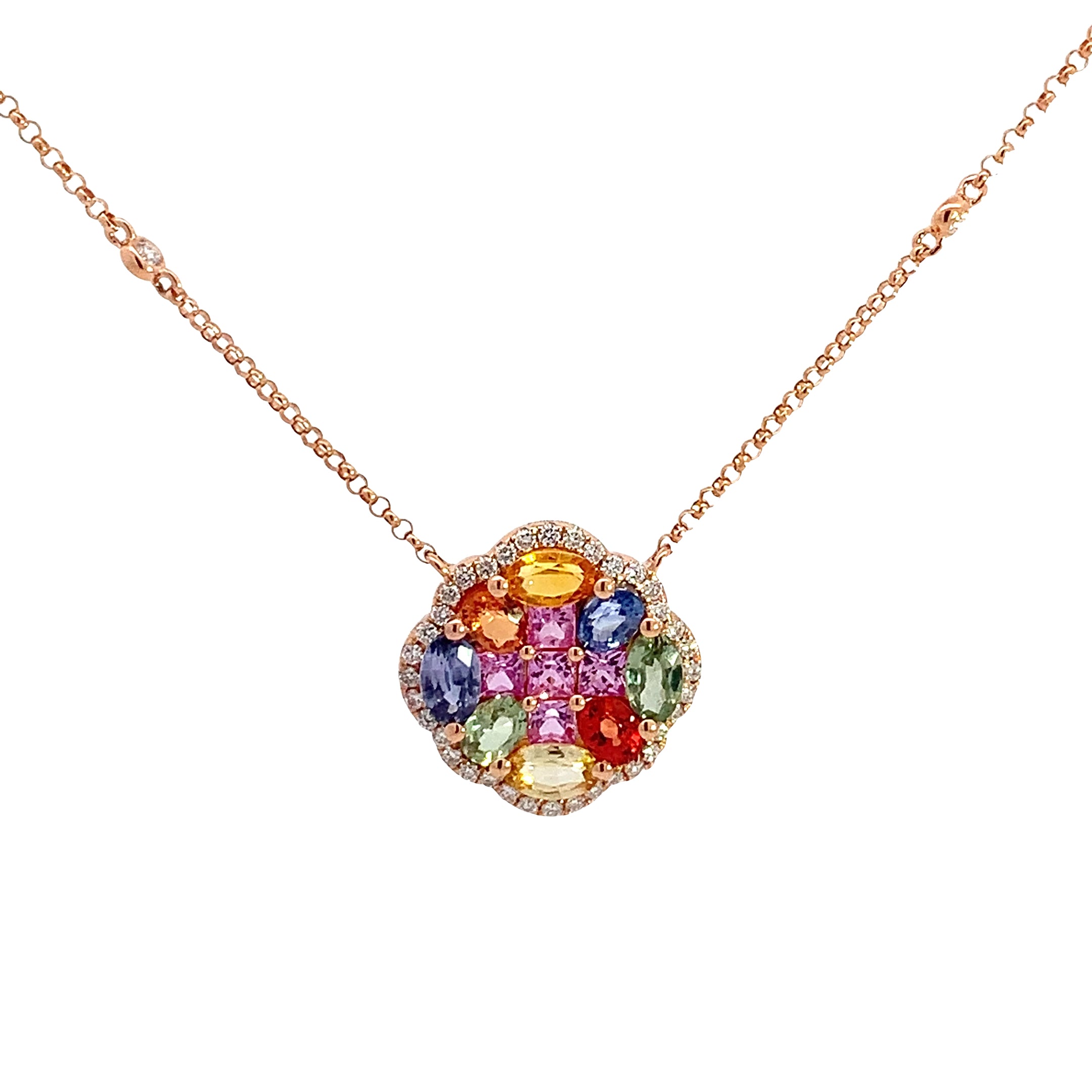 MULTICOLOR SAPPHIRE NECKLACE
