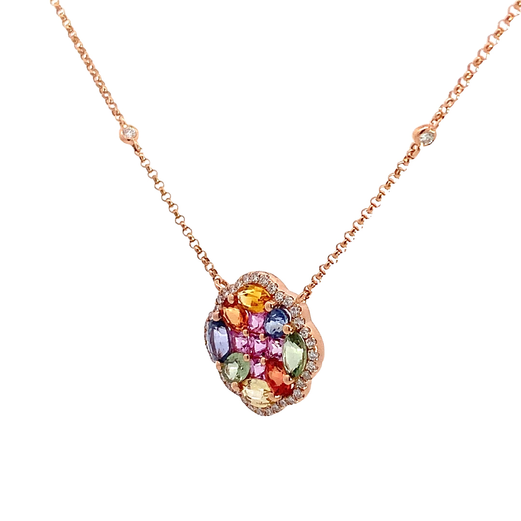 MULTICOLOR SAPPHIRE NECKLACE
