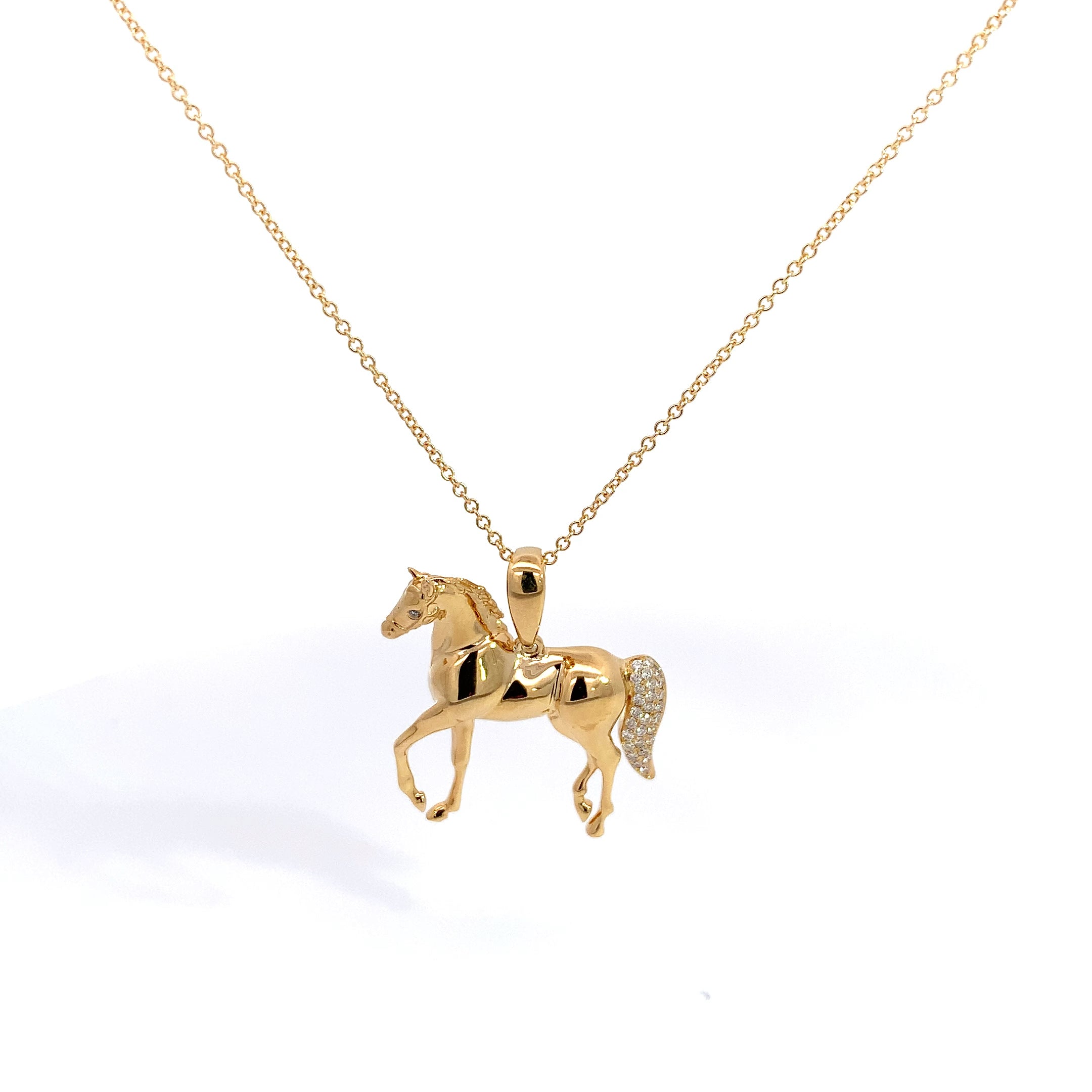 DIAMOND HORSE PENDANT