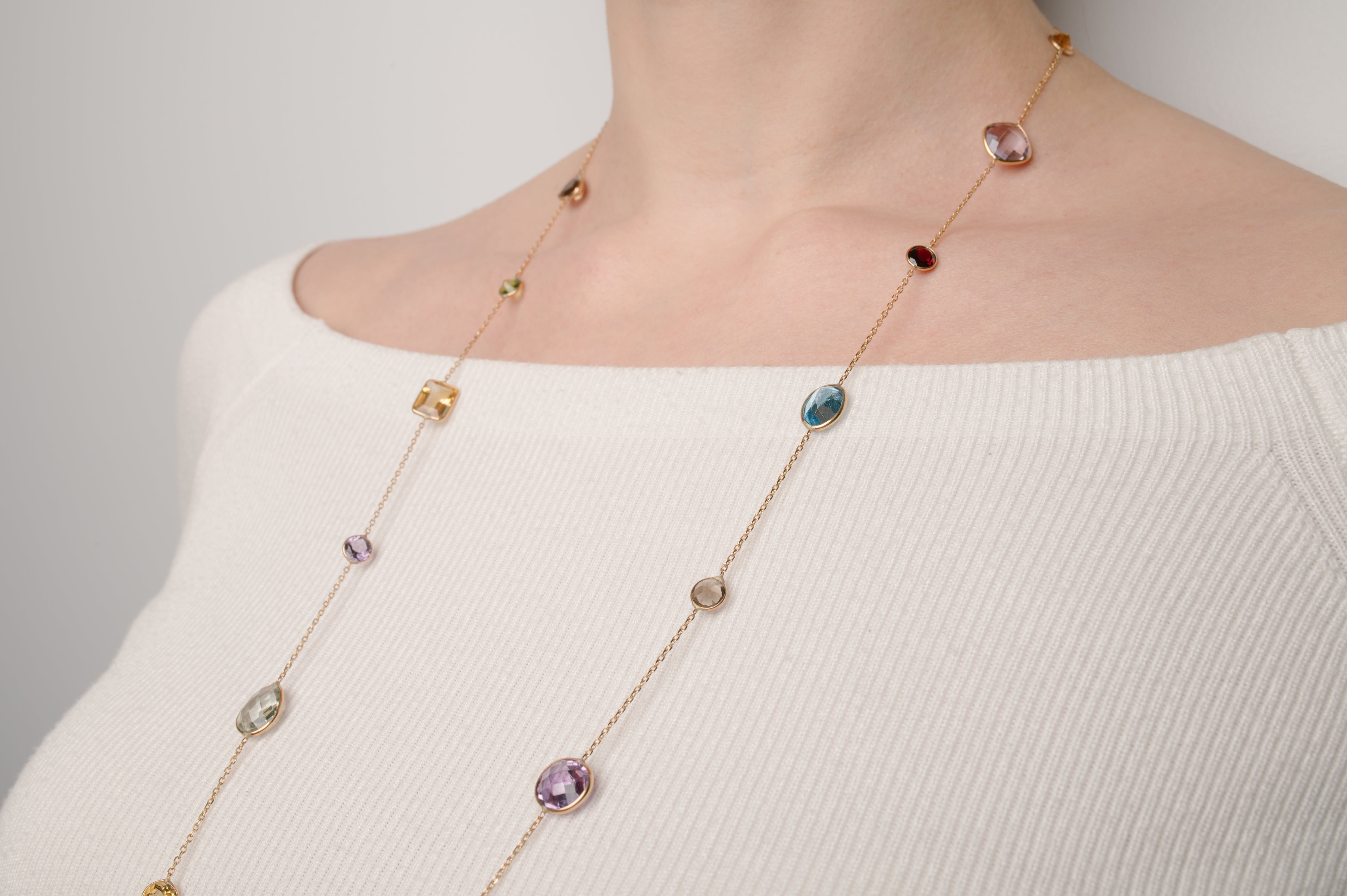 SAPPHIRE LARGE DEWDROP NECKLACE