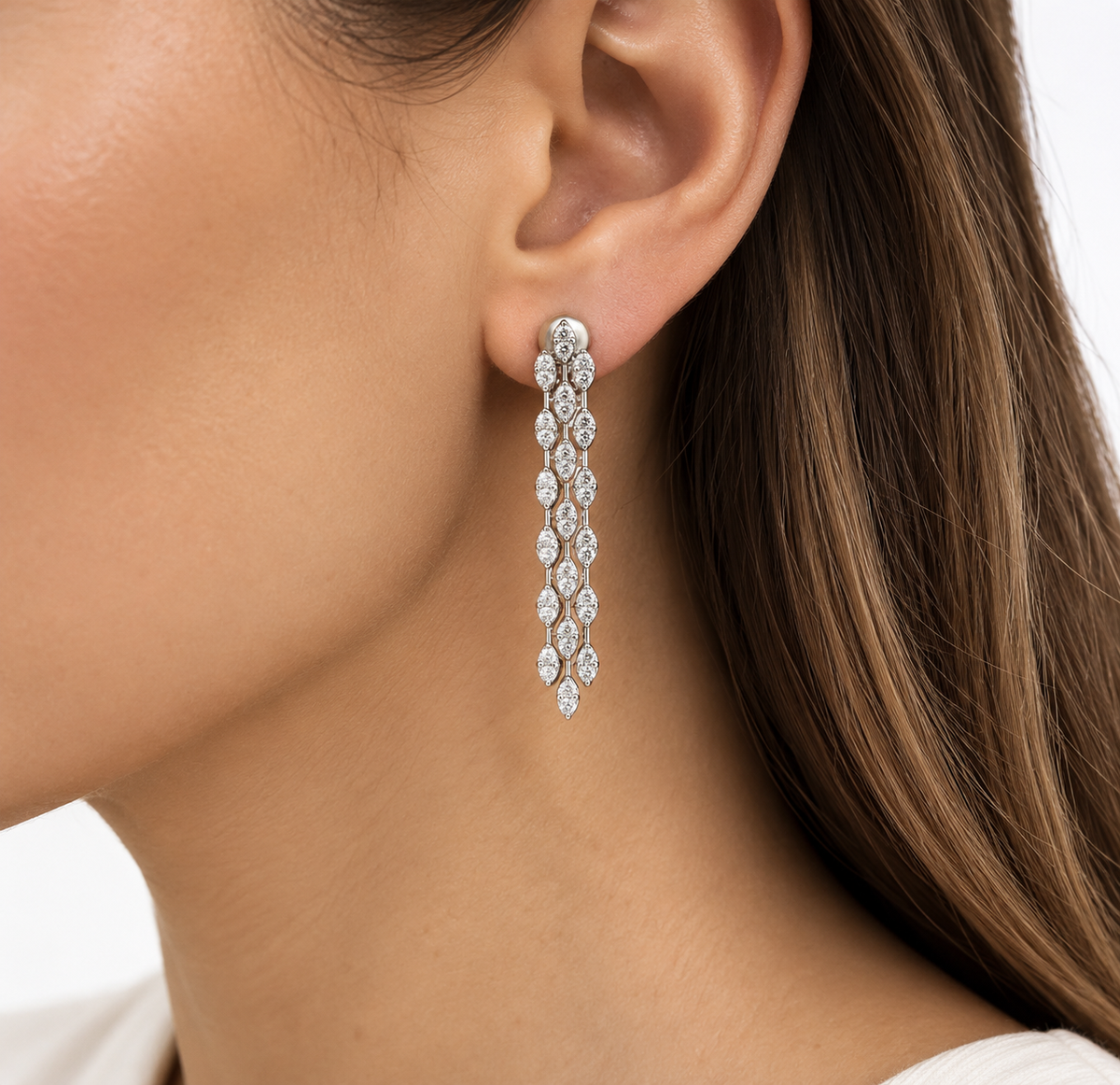 White Gold Diamond Earrings