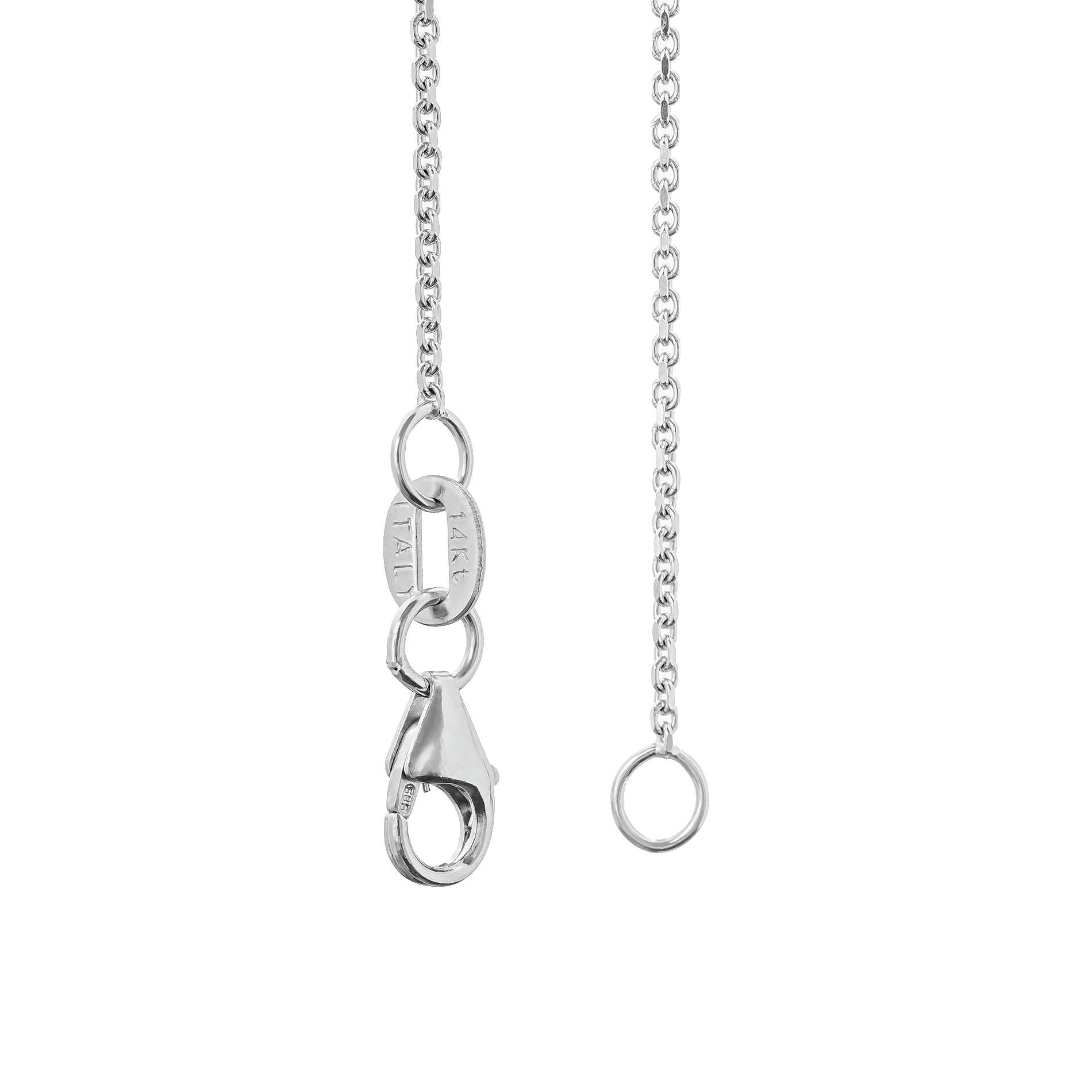 White Gold Pendant Necklace with Diamond, Ruby Stones