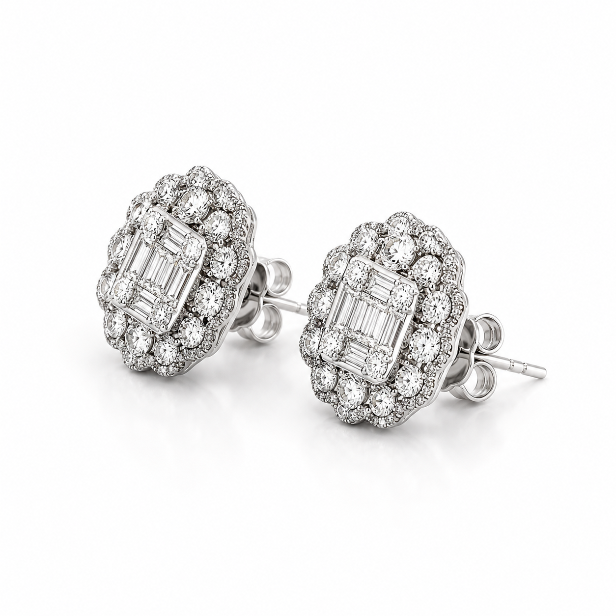 White Gold Diamond Earrings