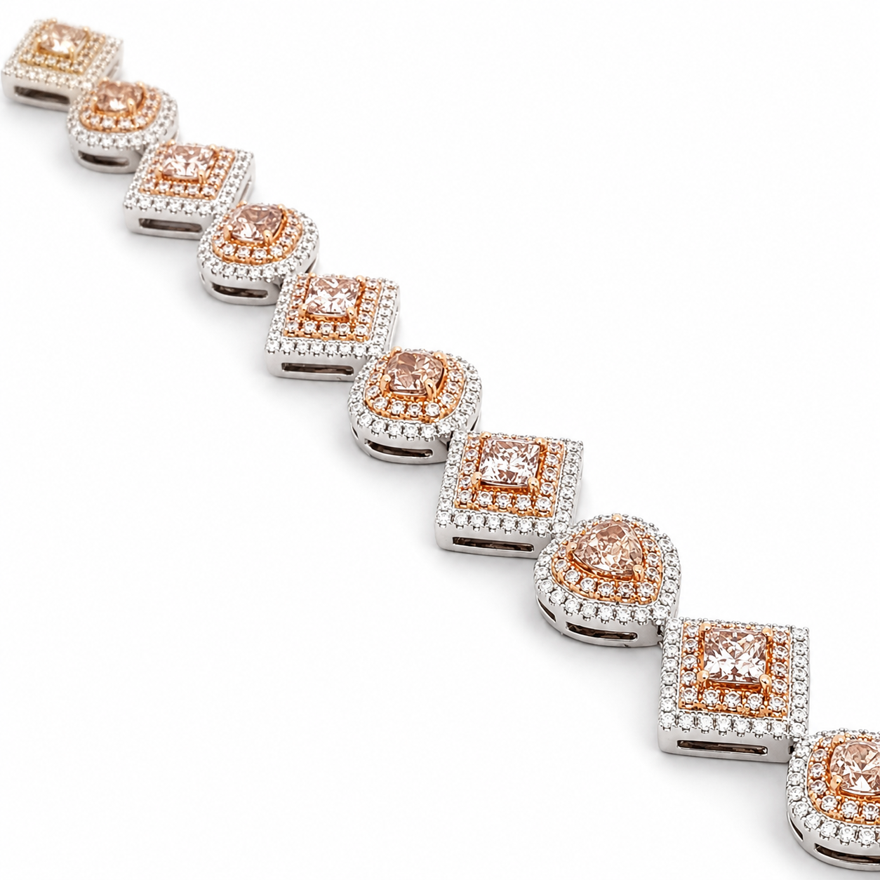 White Gold Pink Diamond Bracelet
