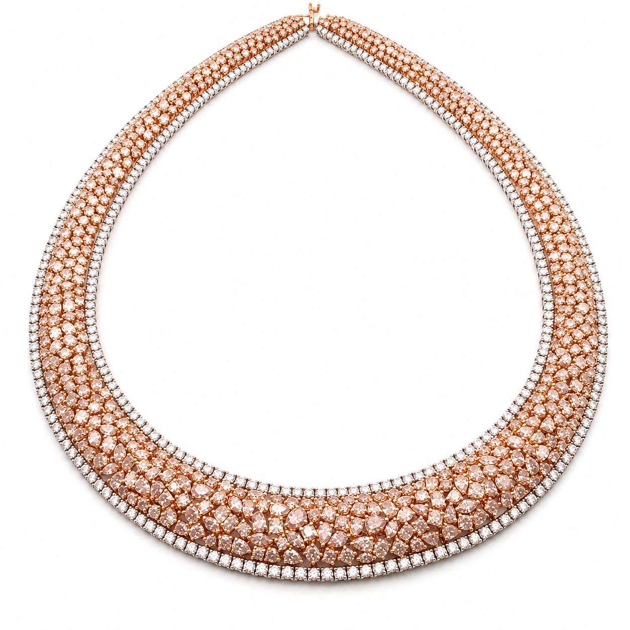 White Gold Pink Diamond Necklace
