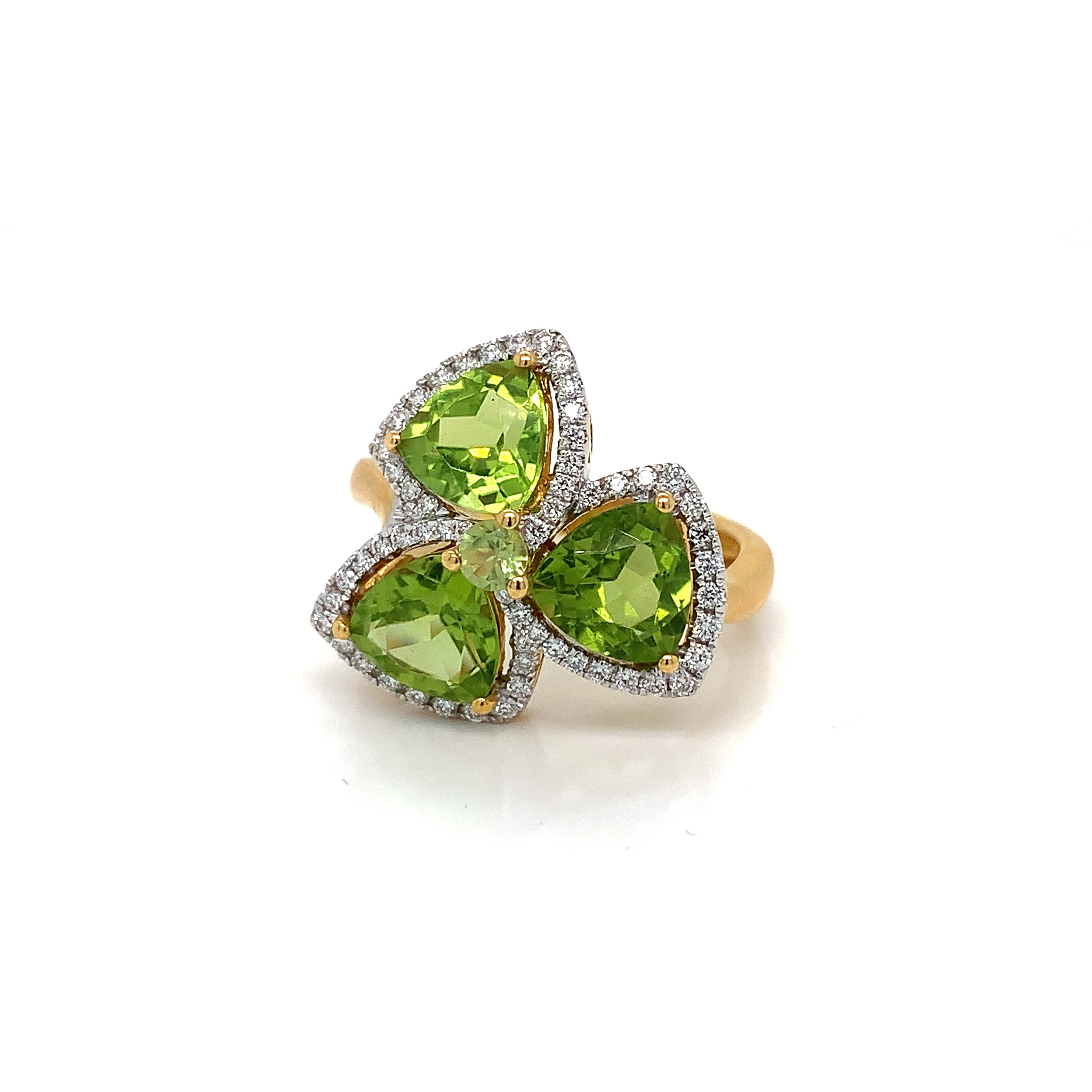 PERIDOT CLOVER RING