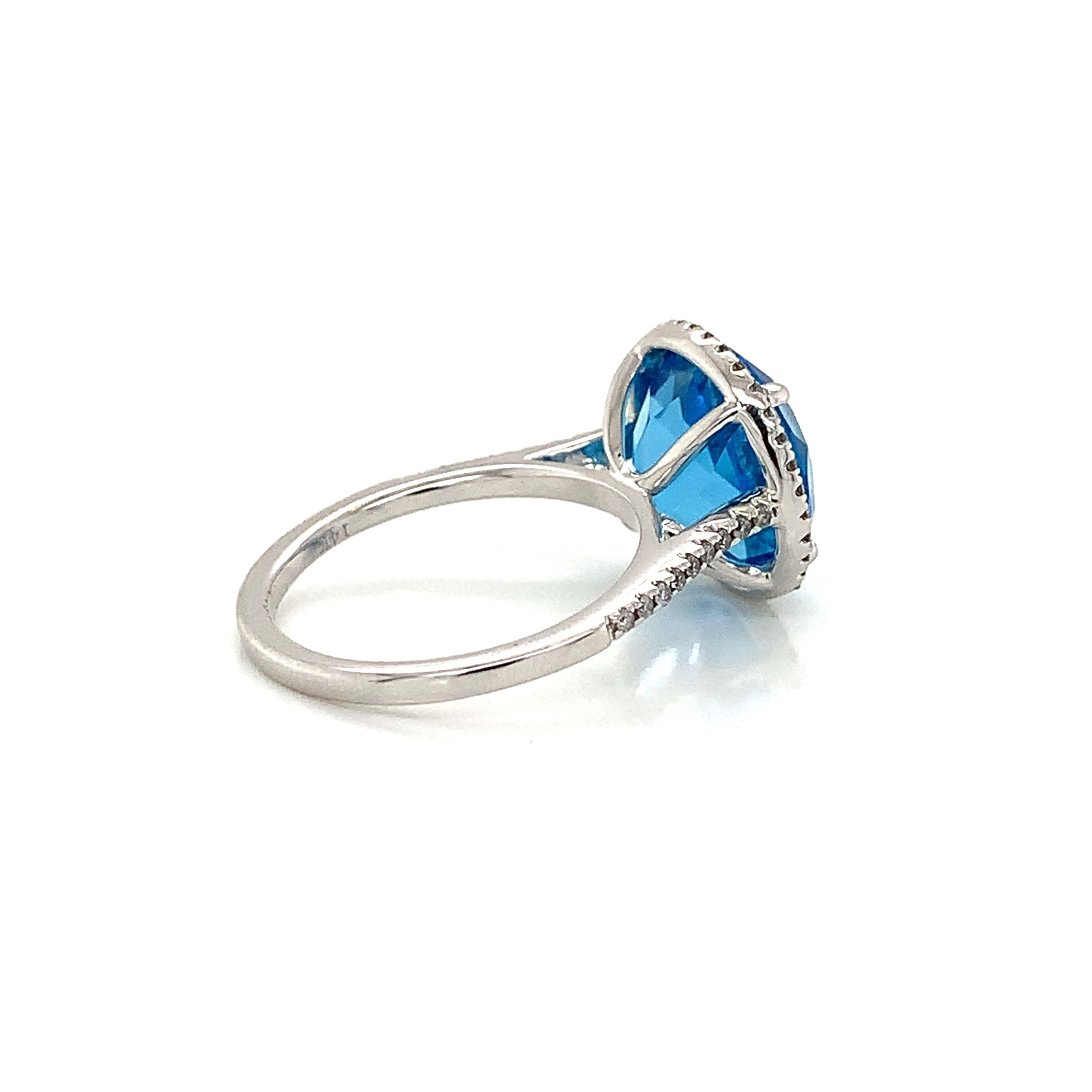 BLUE TOPAZ ROUND RING