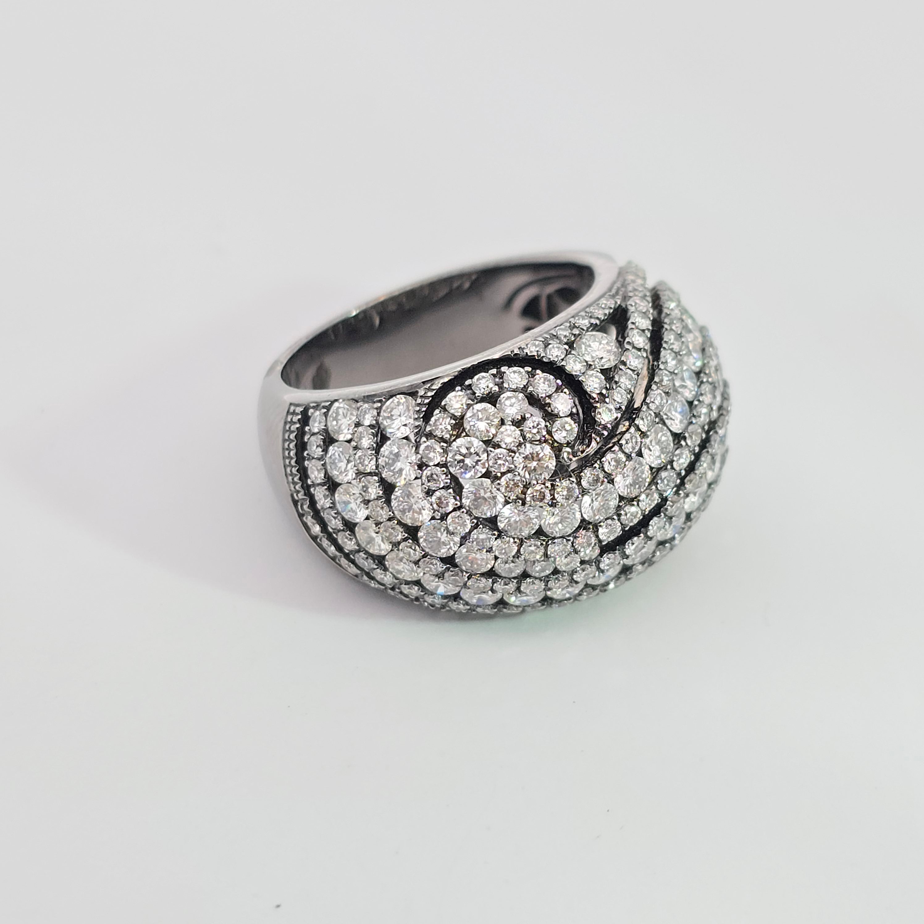 White Gold  Ring With Diamond Stones