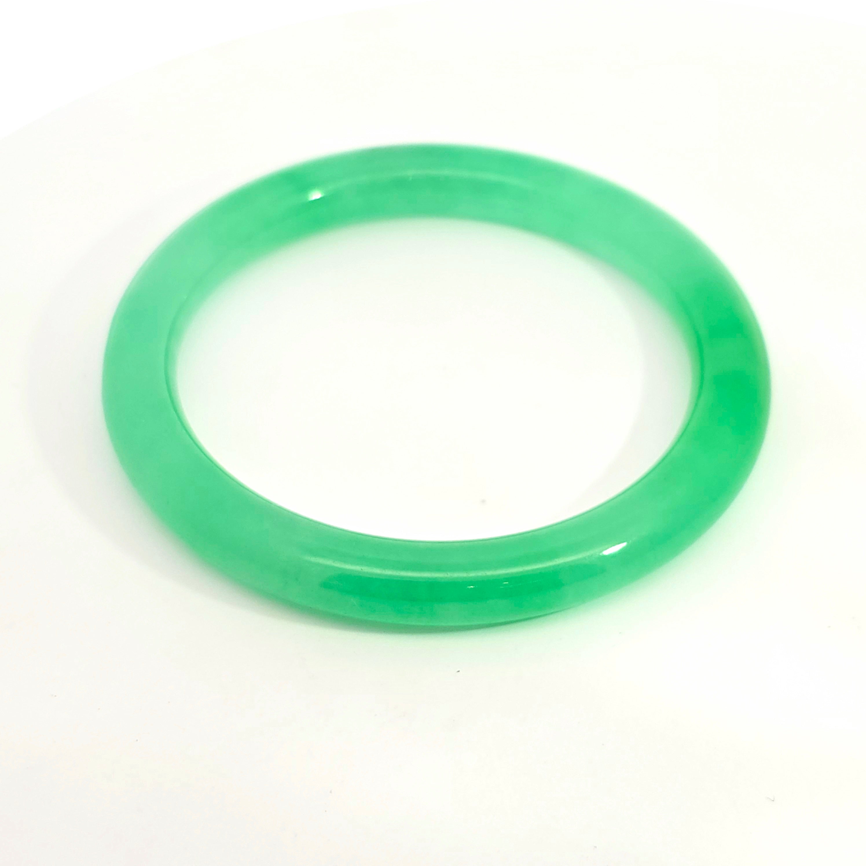 Stone Bangle Bracelet With Jade Stones