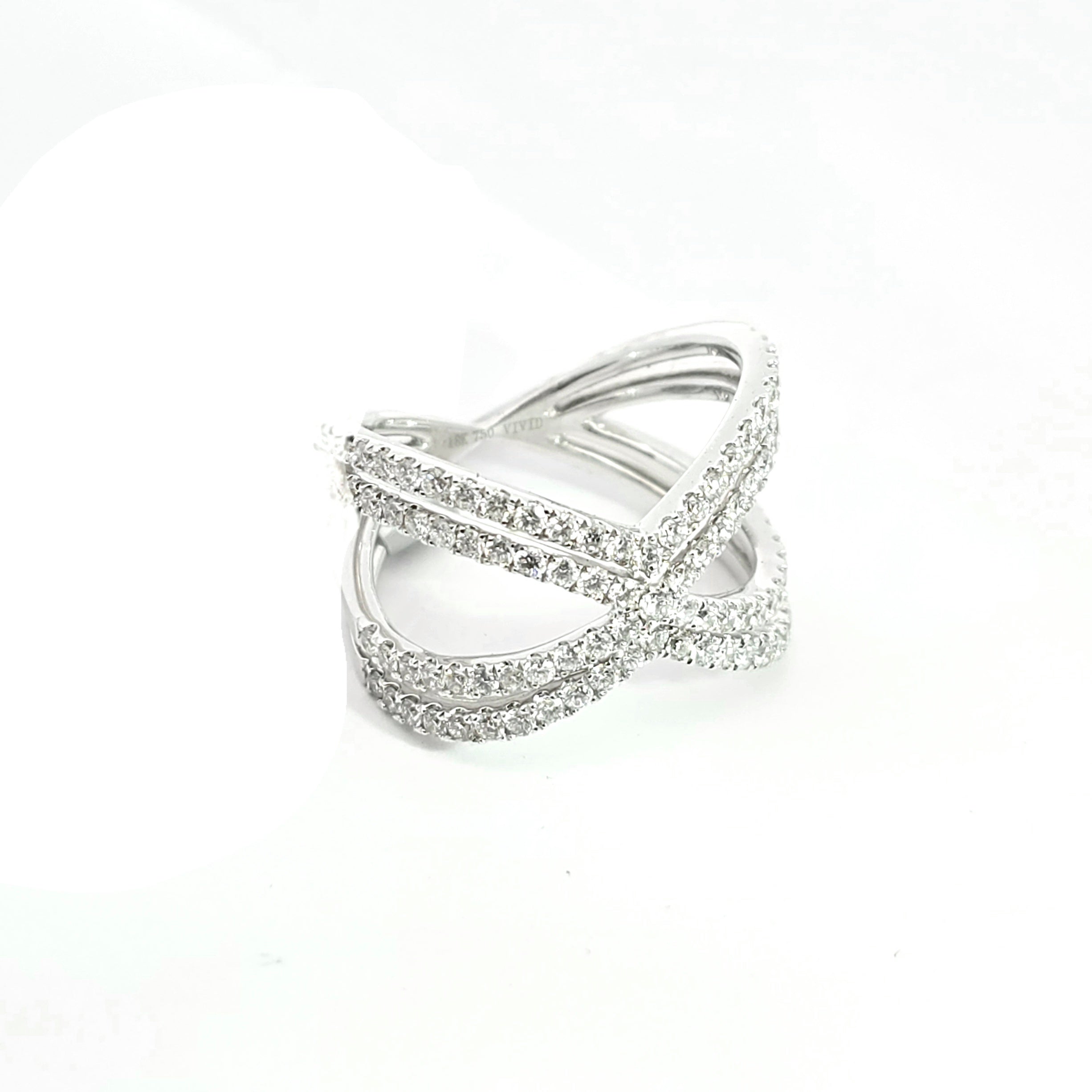 White Gold  Ring With Diamond Stones