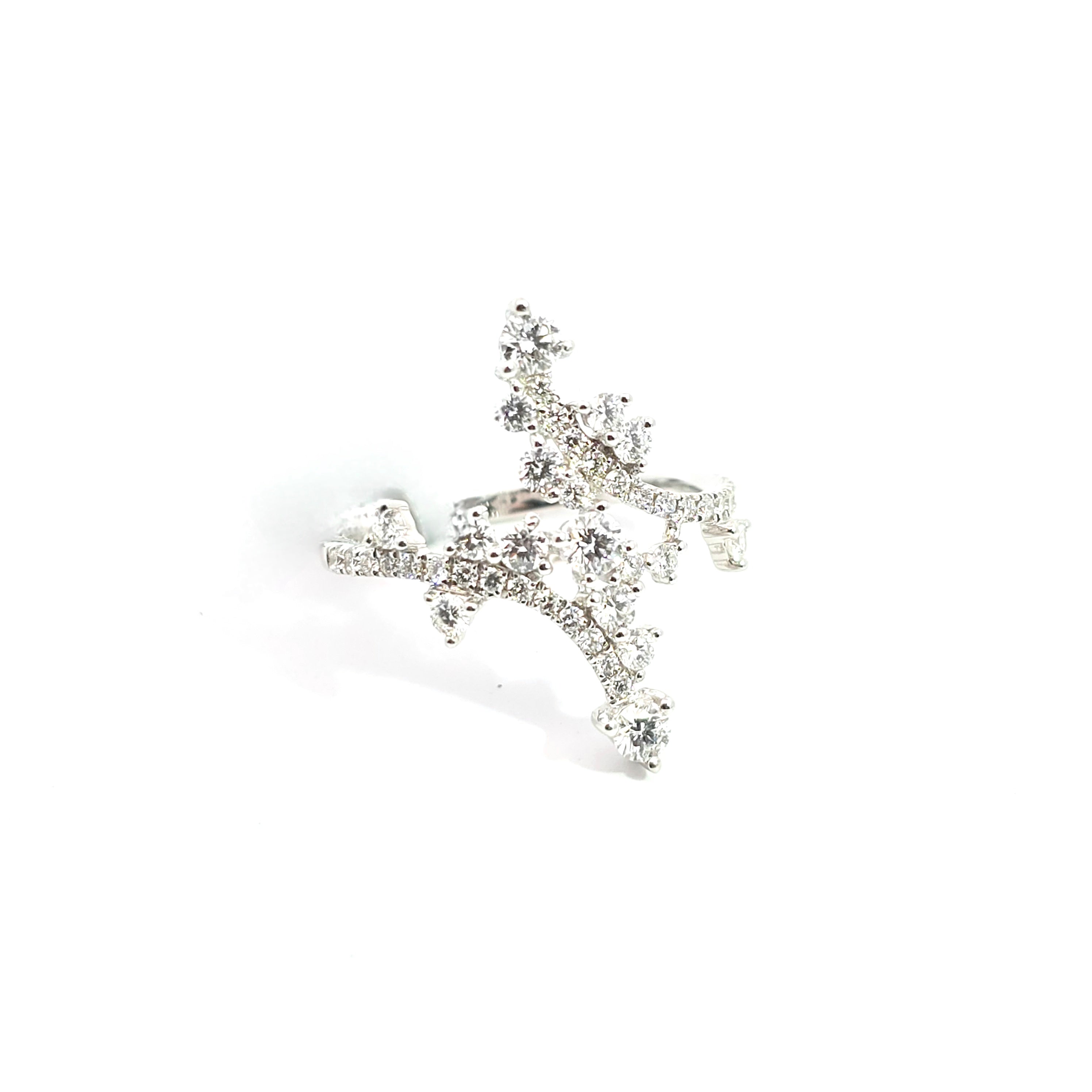 White Gold  Ring With Diamond Stones
