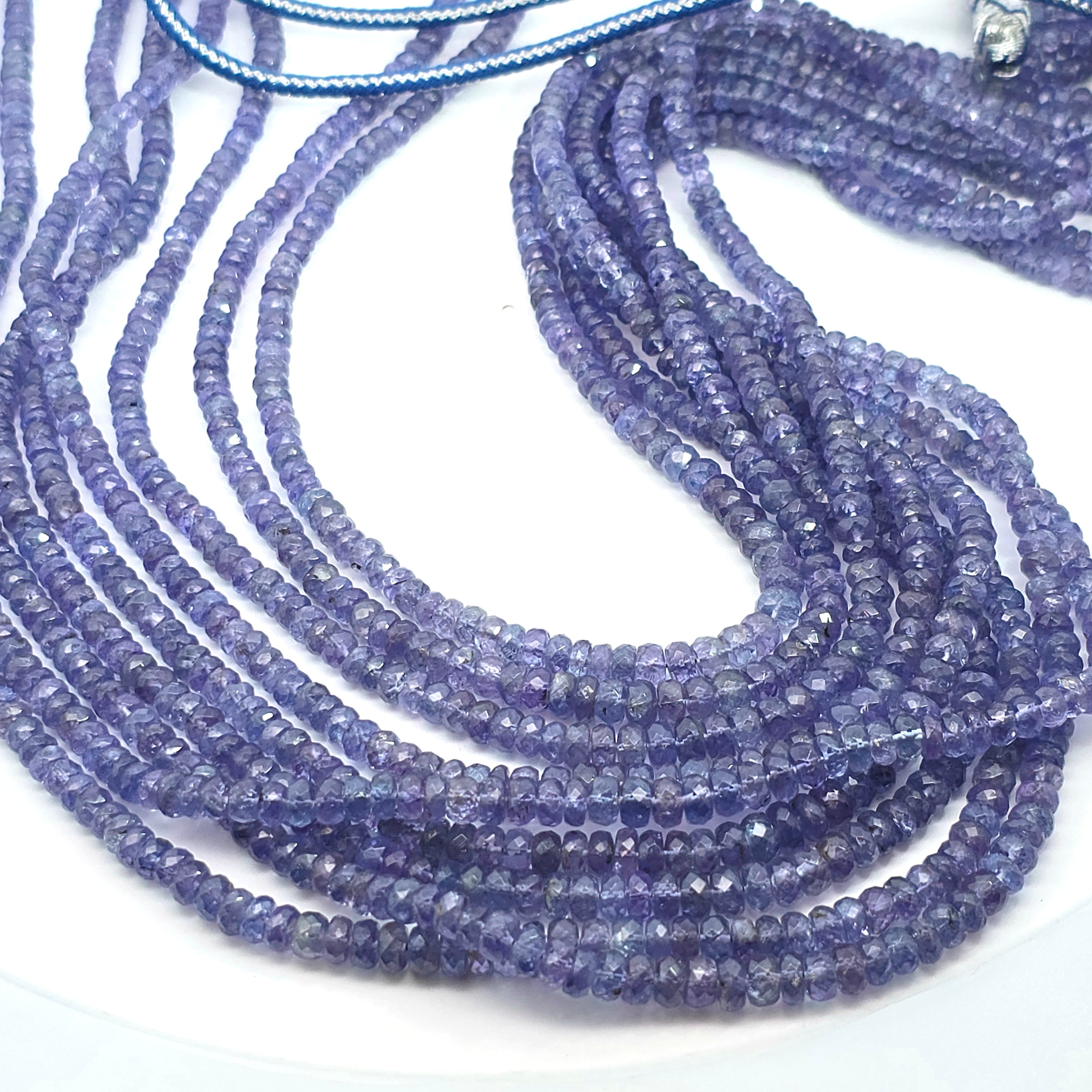 Bead Necklace With Tanzanite Stones