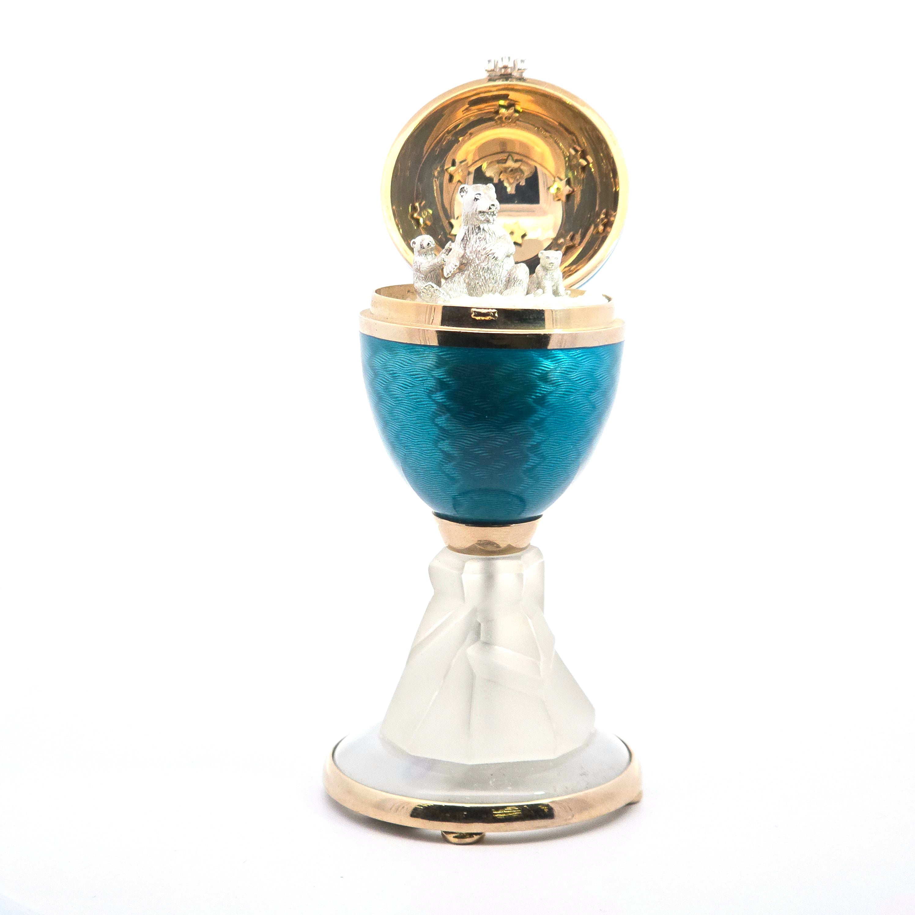 White Gold  Figure With Diamond, Topaz, Crystal, Sardonyx, Enamel Stones