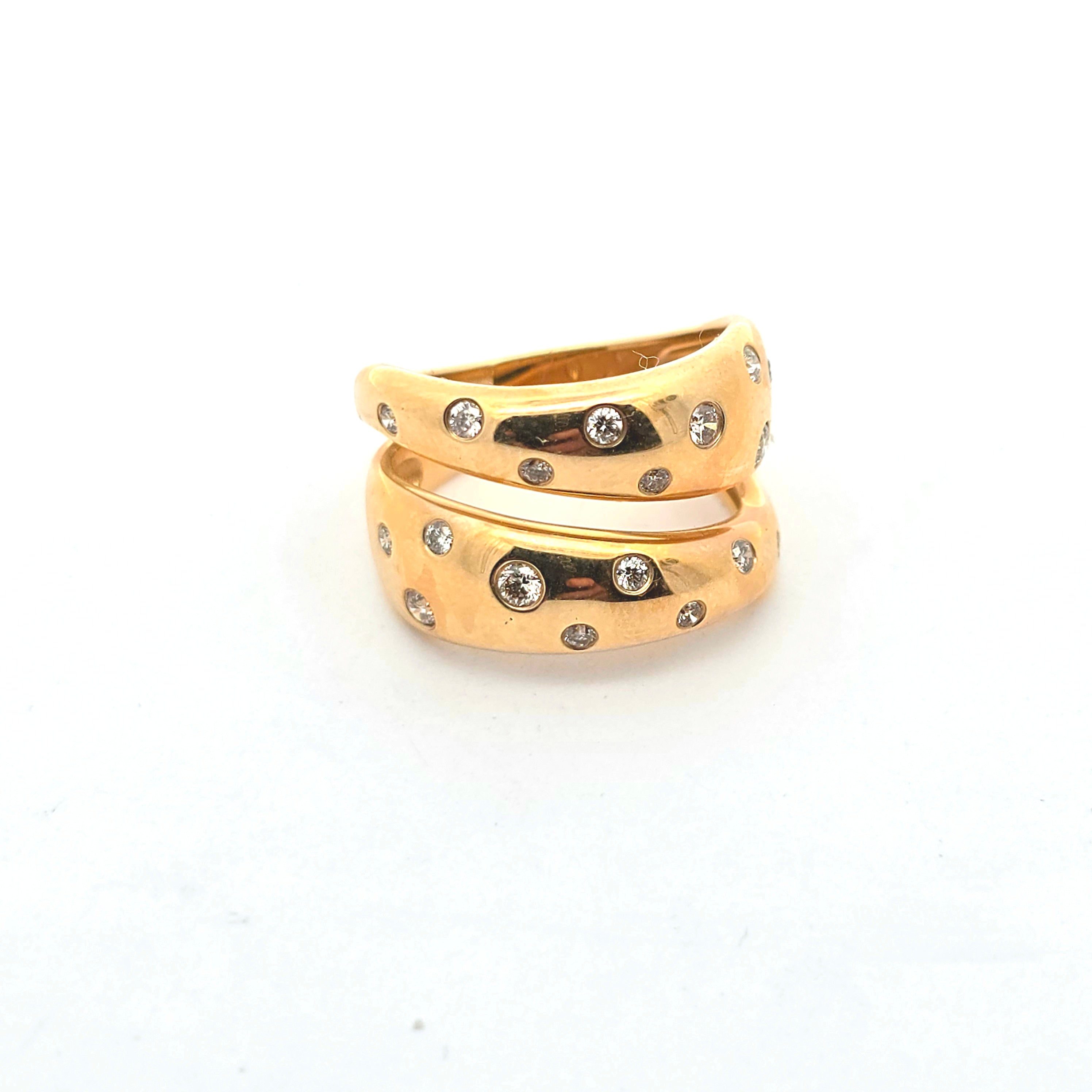 Yellow Gold  Ring With Diamond Stones