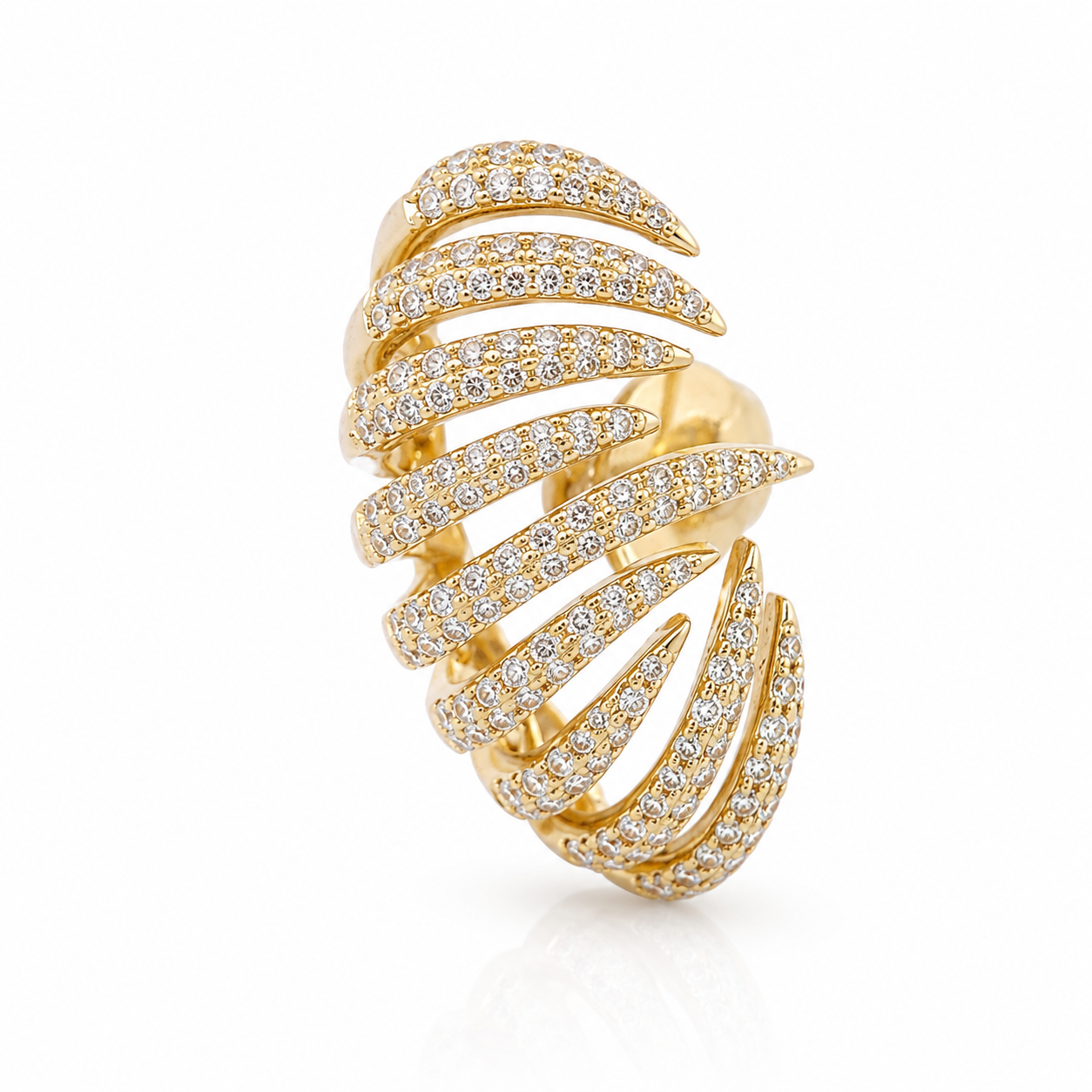 Yellow Gold Diamond Earrings