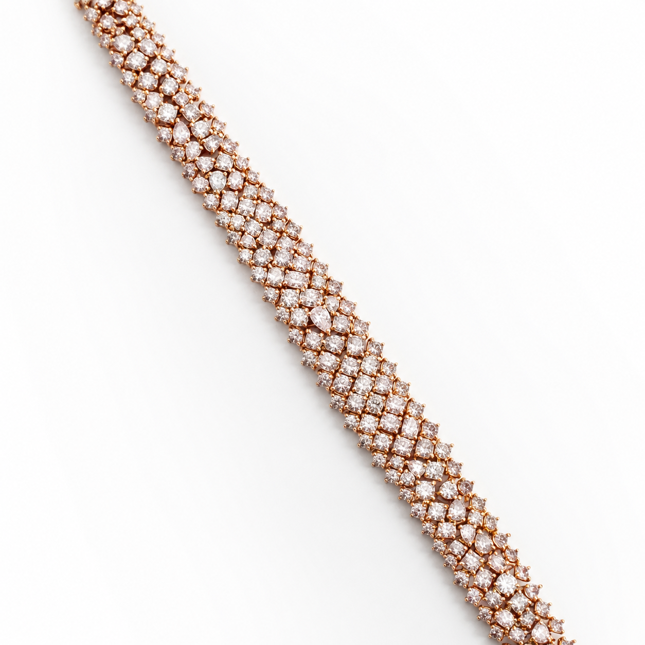 White Gold Pink Diamond Bracelet
