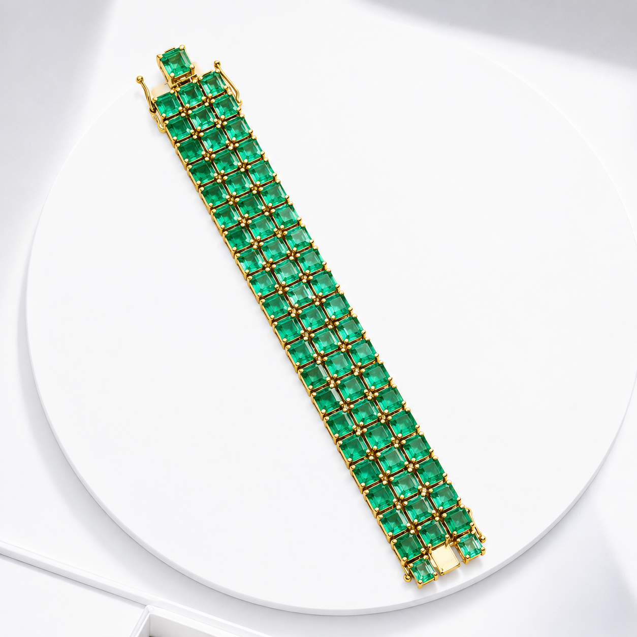 Yellow Gold Emerald Bracelet