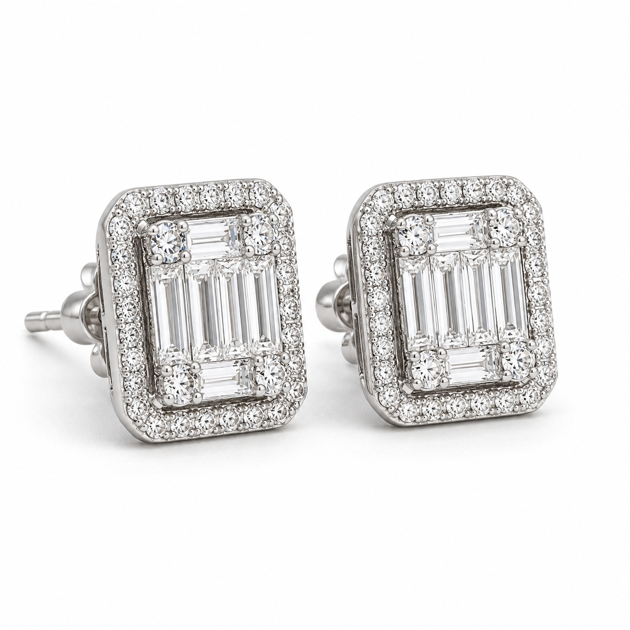 White Gold Diamond Earrings