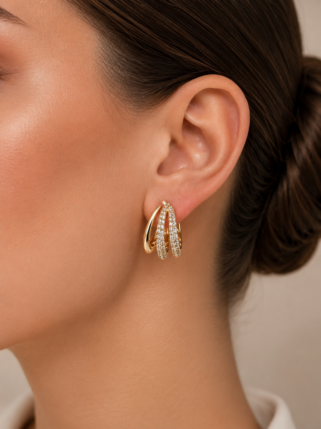 Yellow Gold Diamond Earrings
