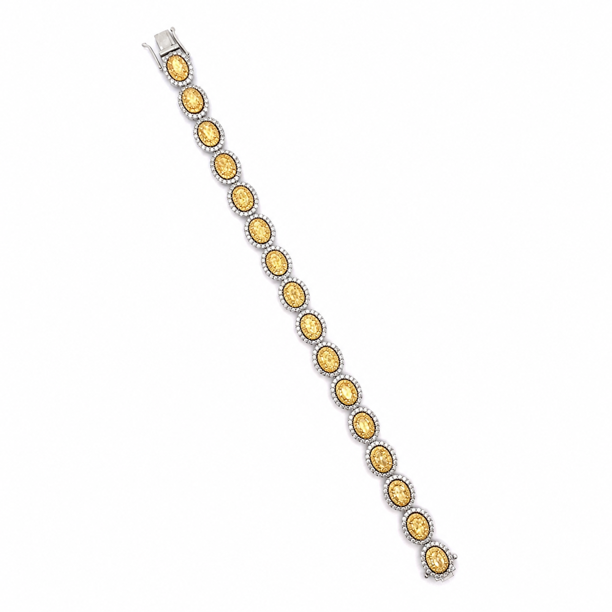 White Gold Yellow and White Diamond Bracelet