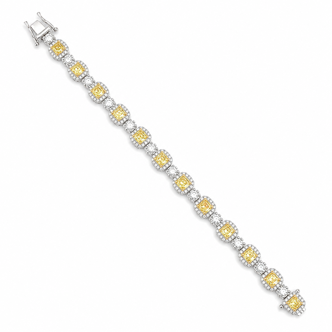 Whit Gold Yellow Diamond Bracelet
