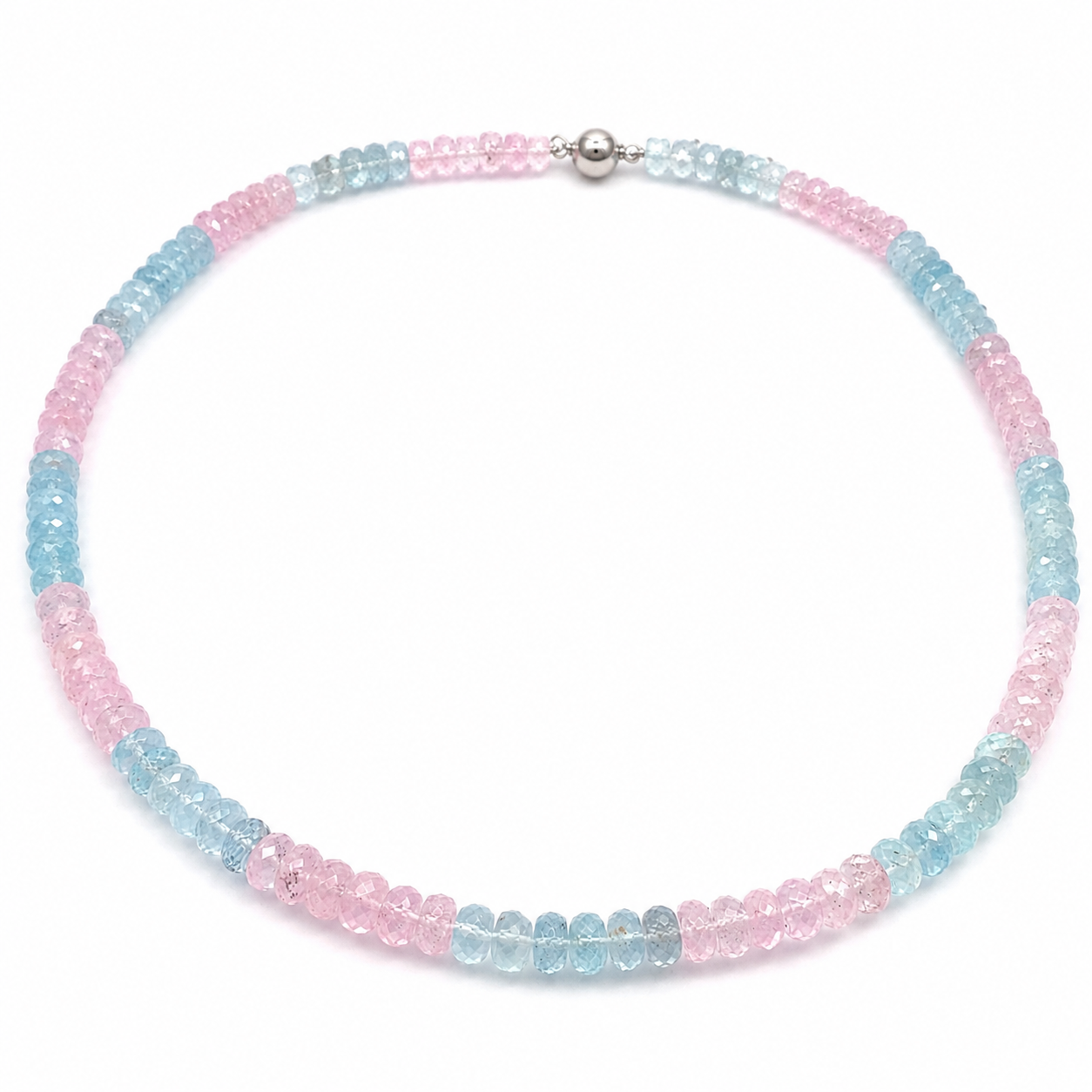 Aquamarine and Morganite Necklace