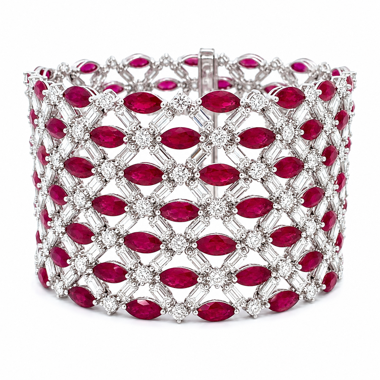 White Gold Ruby Bracelet