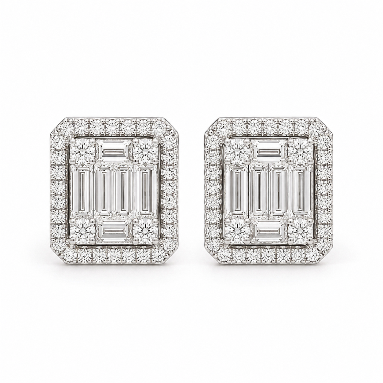 White Gold Diamond Earrings